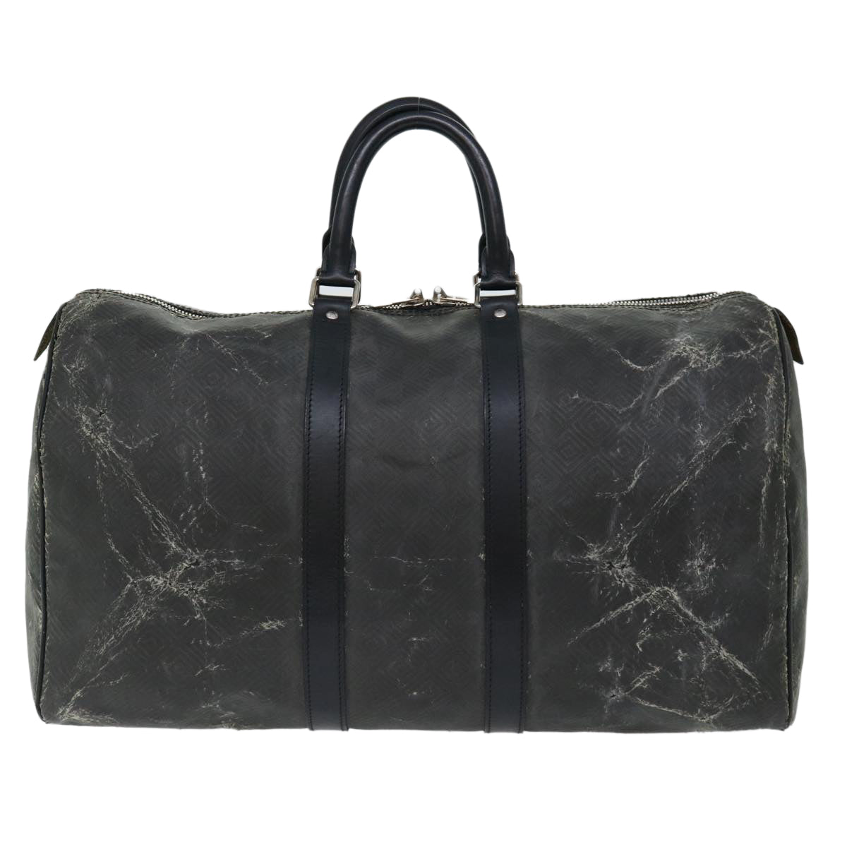 LOUIS VUITTON Damier Carbon Keepall 45 Boston Bag Black N41415 LV 68634