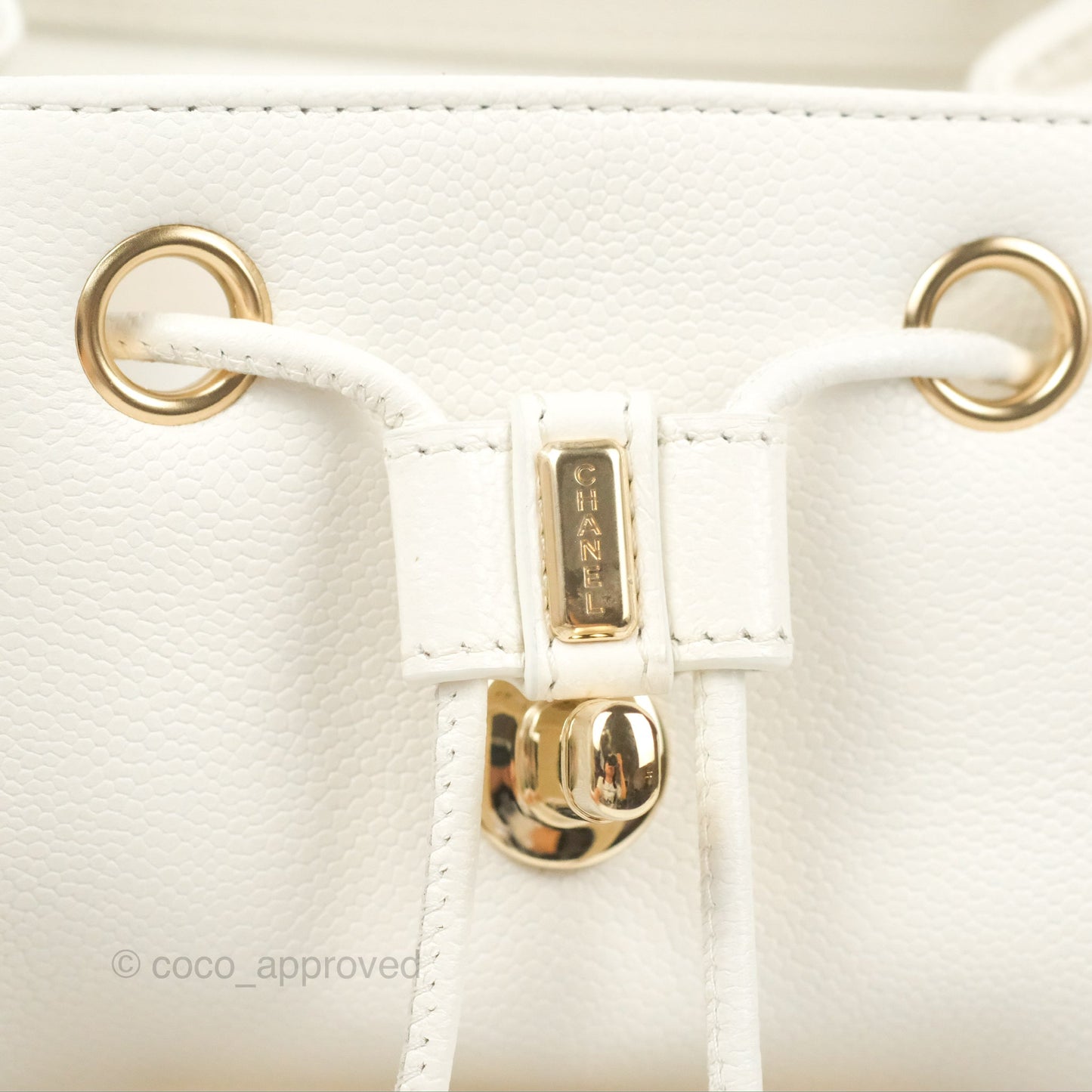 Chanel Mini Business Affinity Backpack White Caviar Gold Hardware 22B