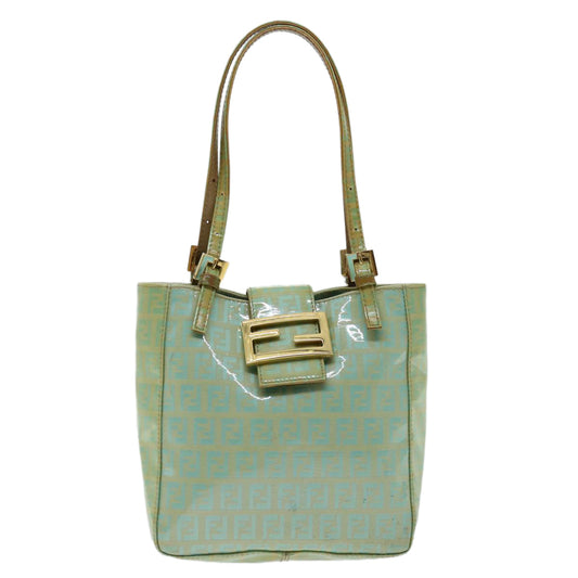 Luxury FendiZucchino Canvas Mamma Baguette Hand Bag Light Blue68640