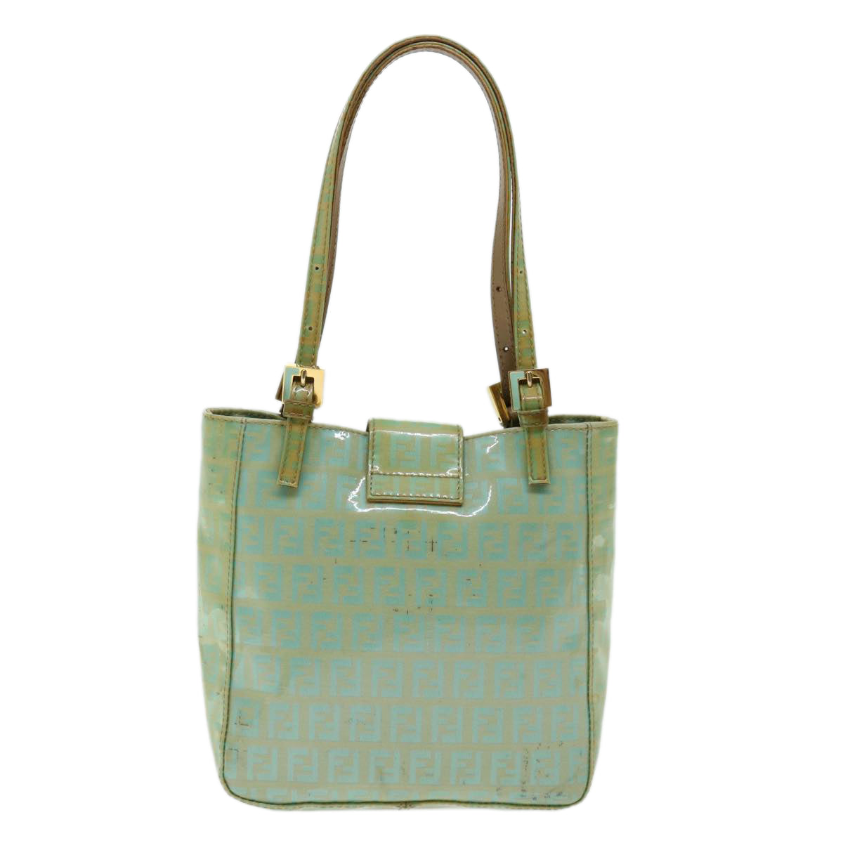 Luxury FendiZucchino Canvas Mamma Baguette Hand Bag Light Blue68640