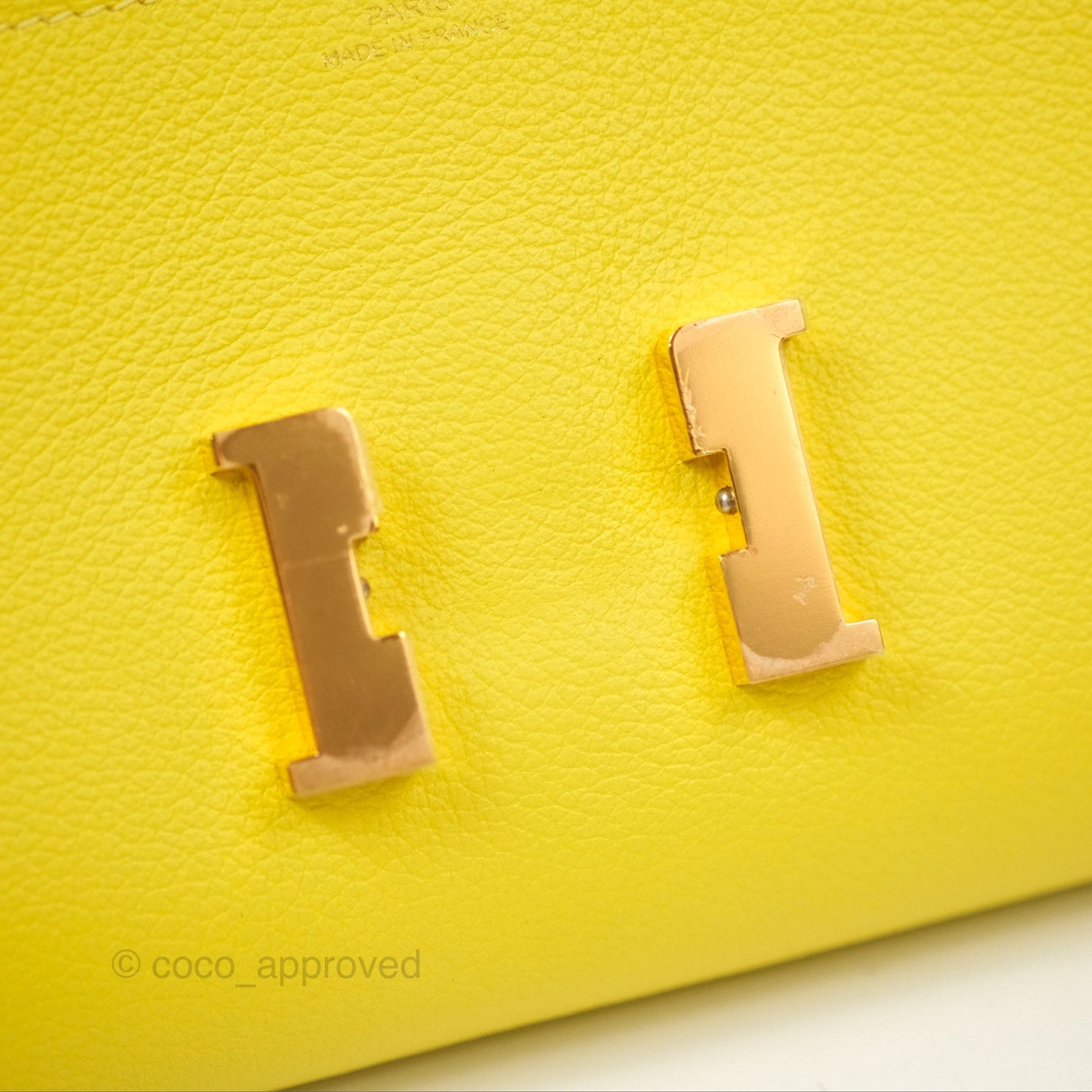 Hermès Constance To Go Wallet Lime Evercolour Rose Gold Hardware