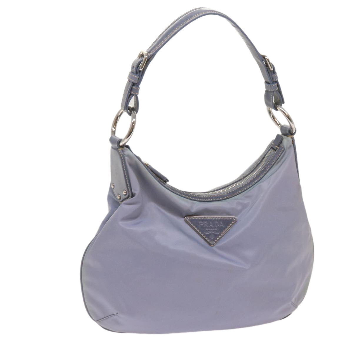 Luxury PradaShoulder Bag Nylon Light Blue 68673