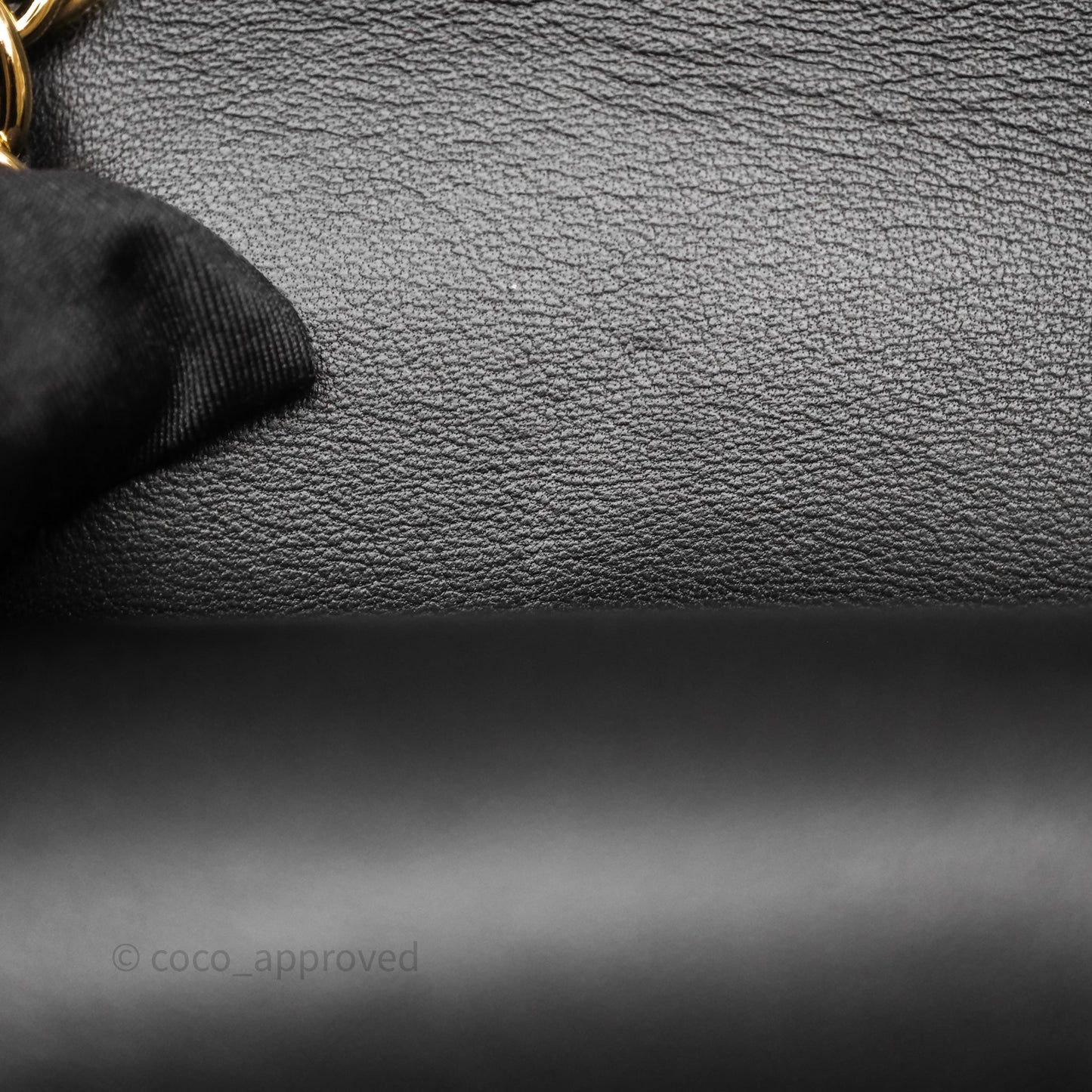 Chanel Classic M/L Medium Flap Quilted Black Lambskin Gold Hardware