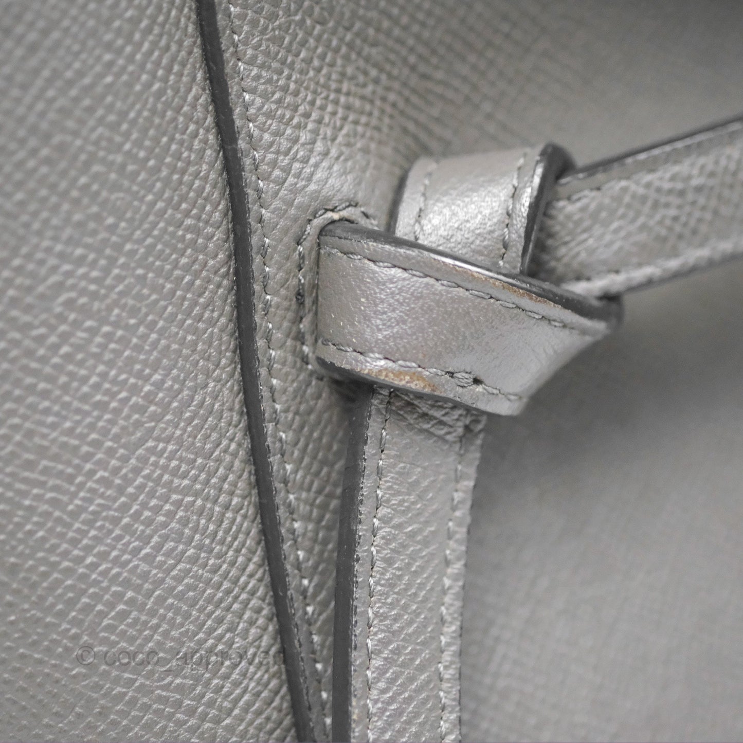 Celine Micro Belt Bag Grey Grained Calfskin Gold Hardware