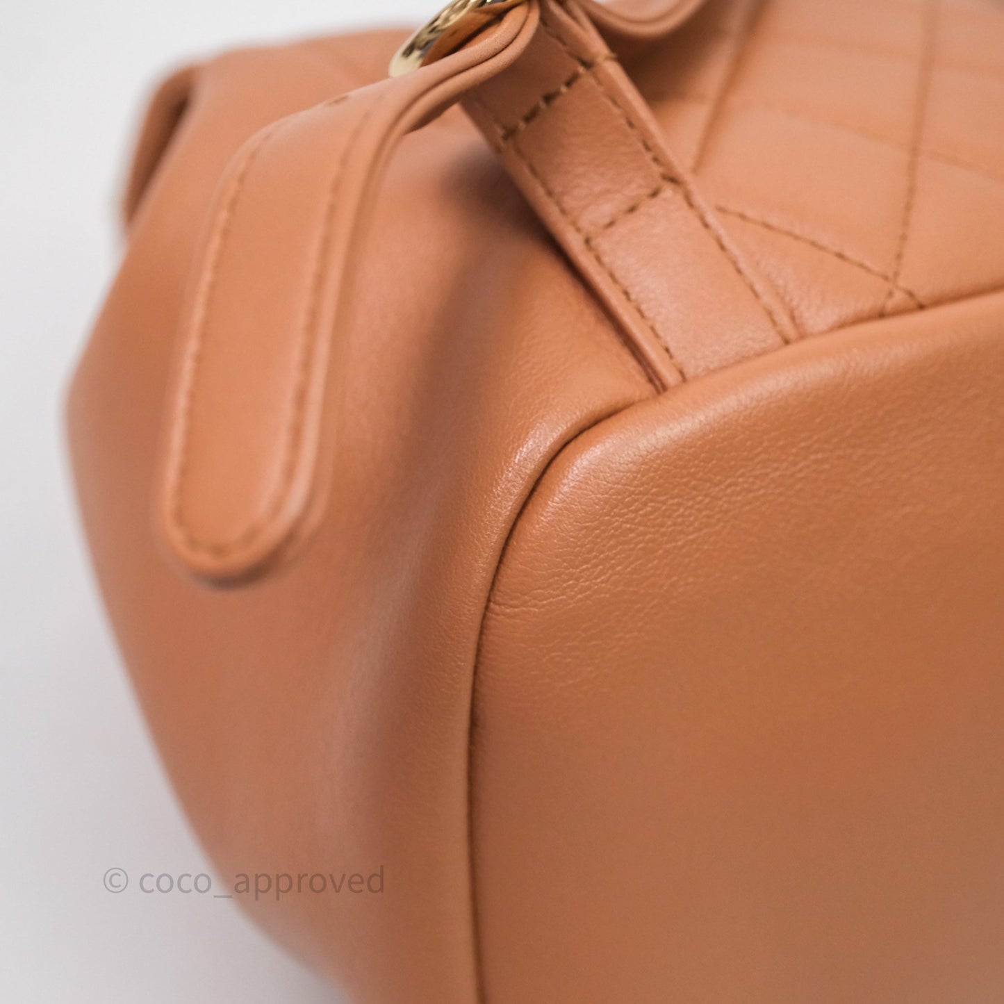 Chanel Small Duma Drawstring Backpack Camel Calfskin