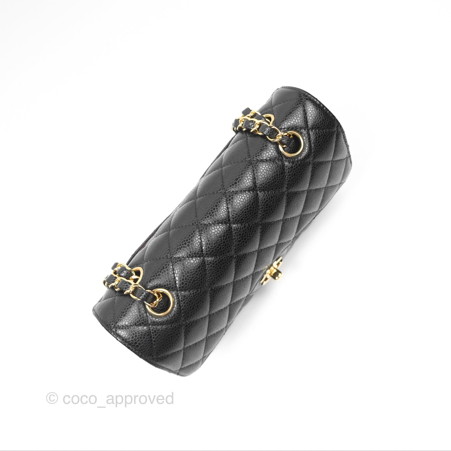 Chanel Small Classic Flap Quilted Black Caviar Gold Hardware