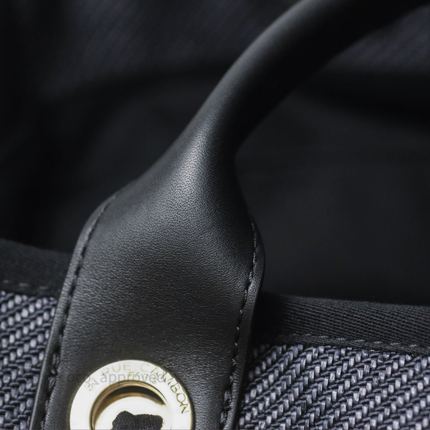 Chanel Canvas Deauville Large Tote Navy Gold Hardware