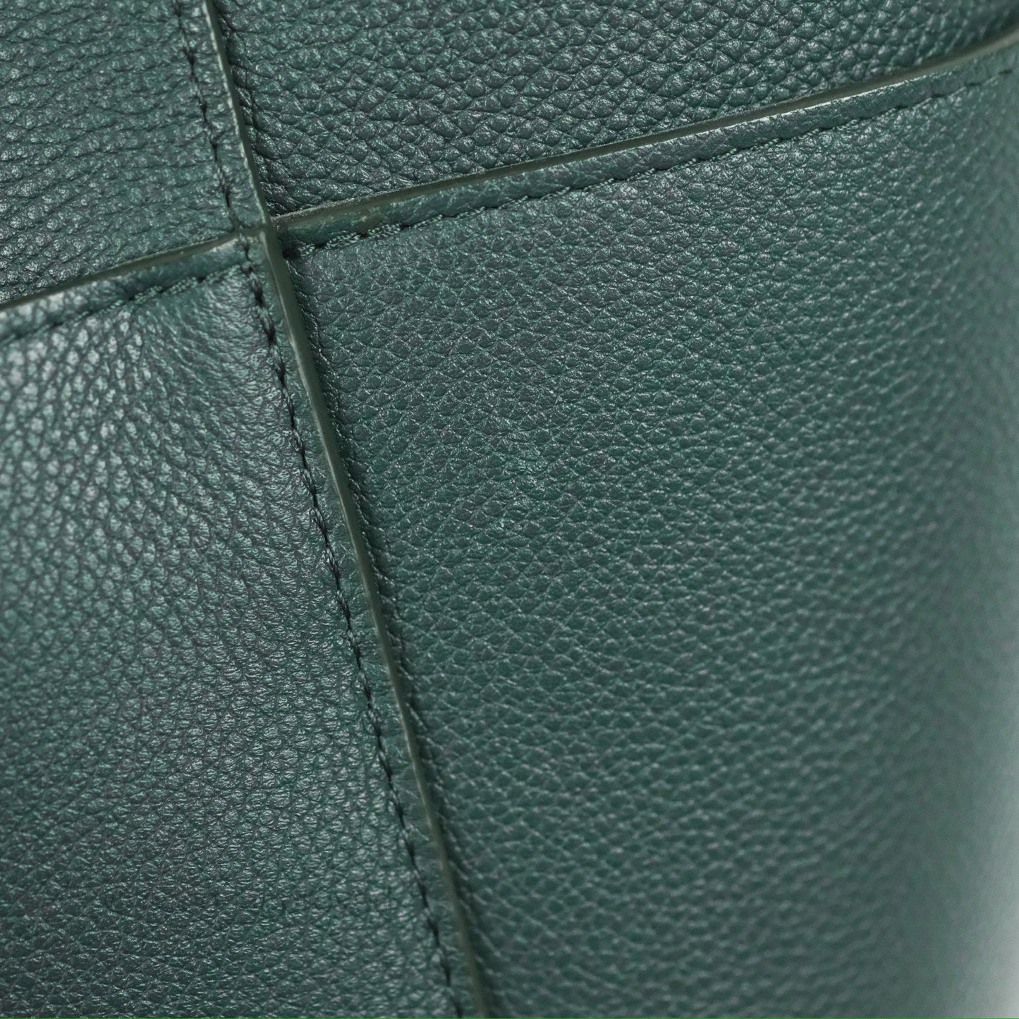 Celine Sangle Bucket Bag Grained Calfskin Dark Green