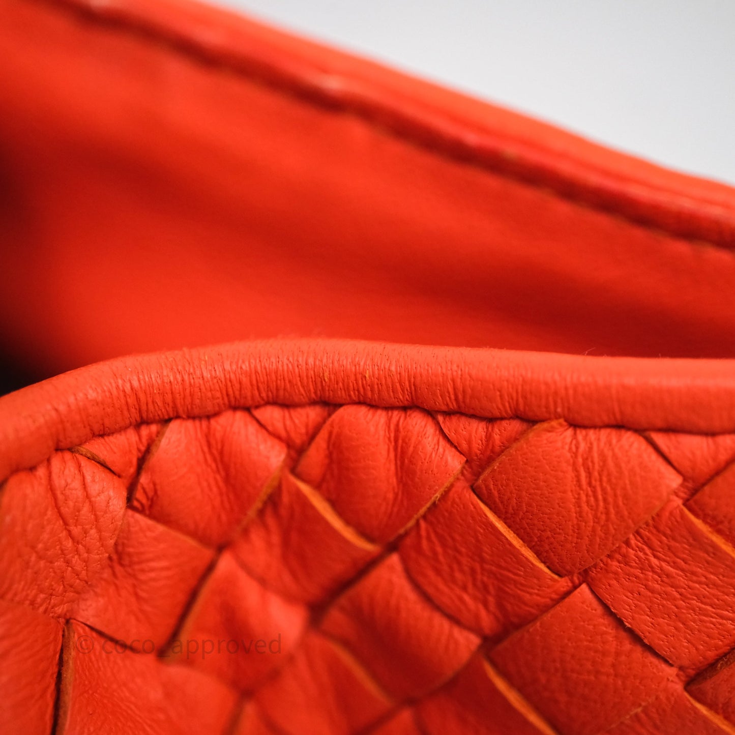 Bottega Veneta Nappa Intrecciato Parachute Tote Bag Orange