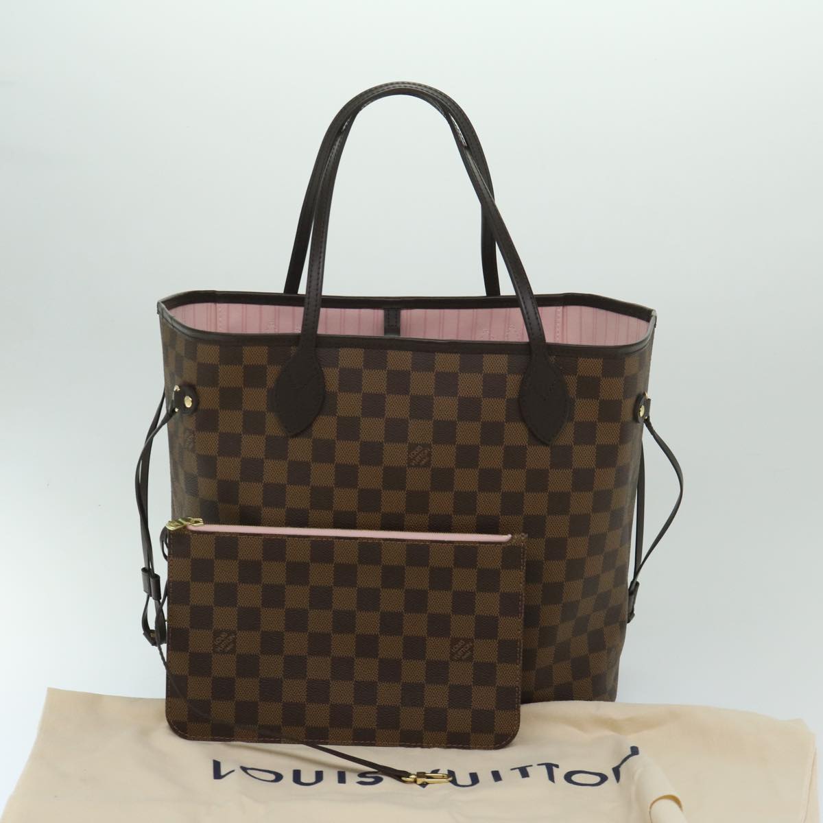 LOUIS VUITTON Damier Ebene Neverfull MM Tote Bag N51105 LV 68787SA