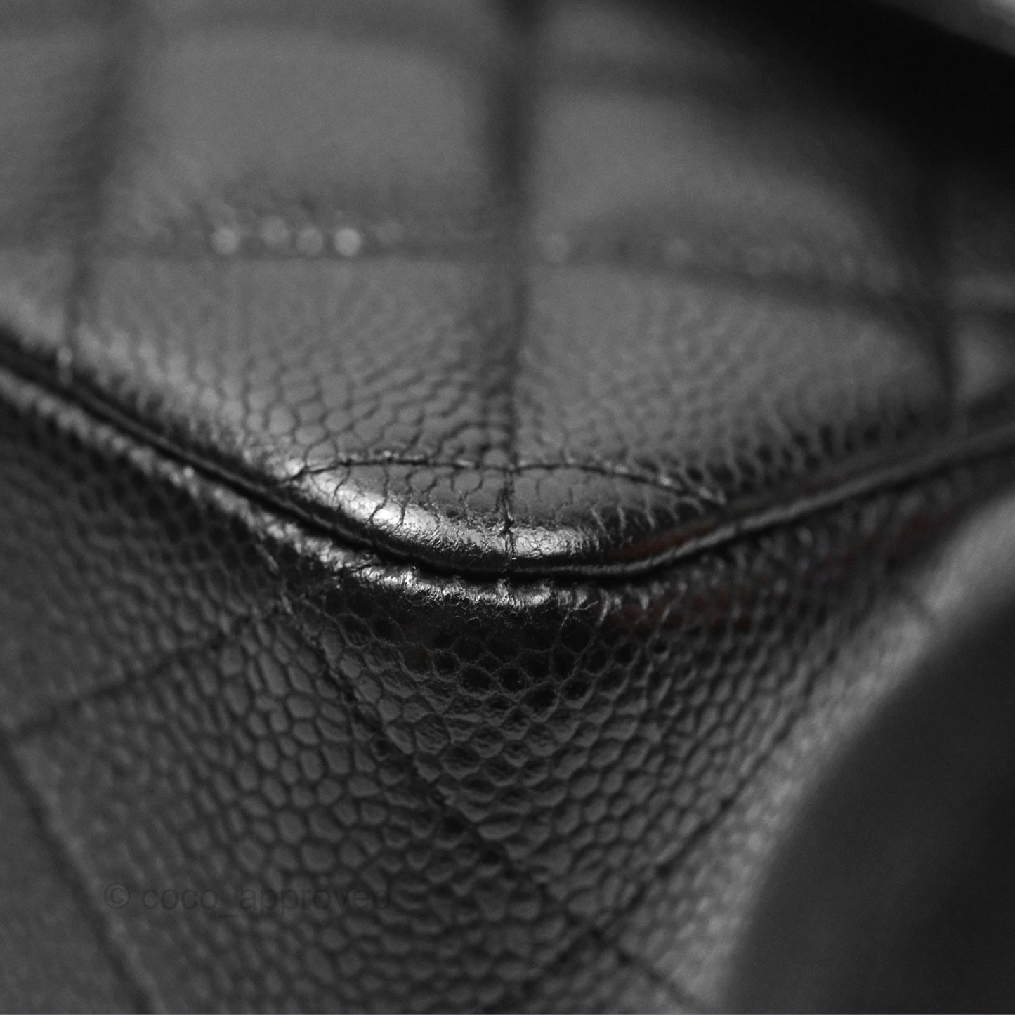 Chanel Jumbo Double Flap Quilted Black Caviar Gold Hardware⁣⁣