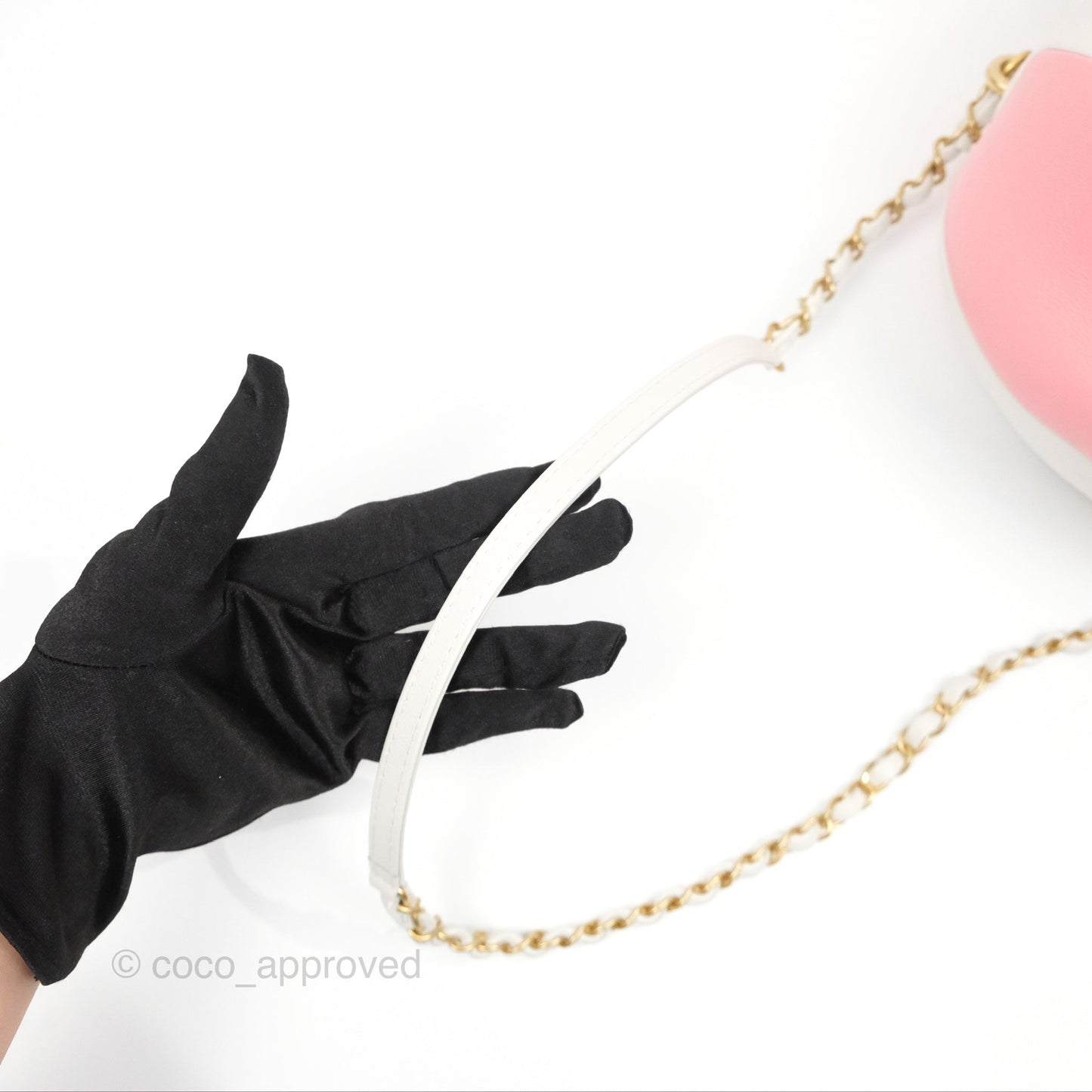 Chanel Coco Beach Ball Pink White Calfskin Gold Hardware