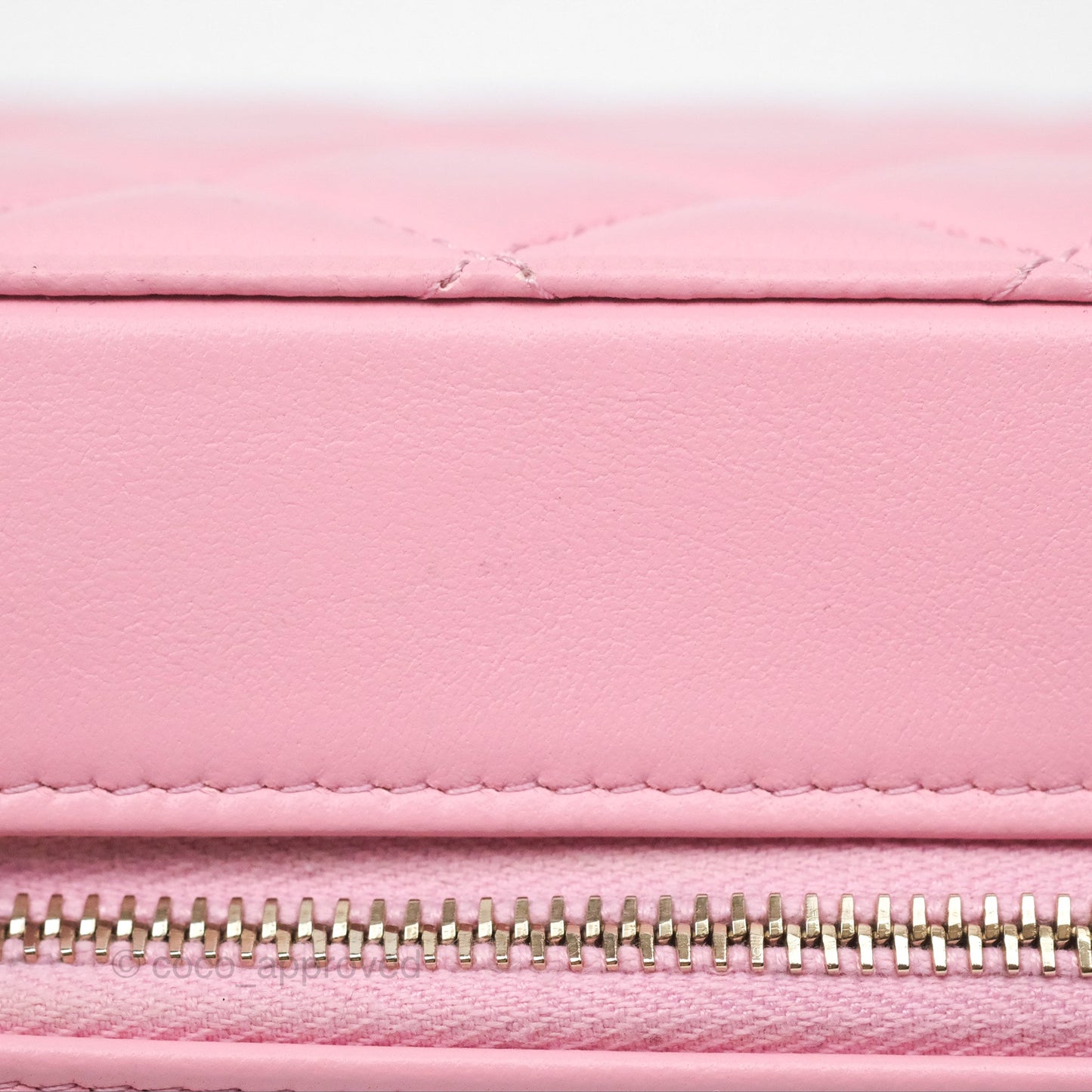 Chanel Camera Case Quilted Pink Lambskin Gold Hardware