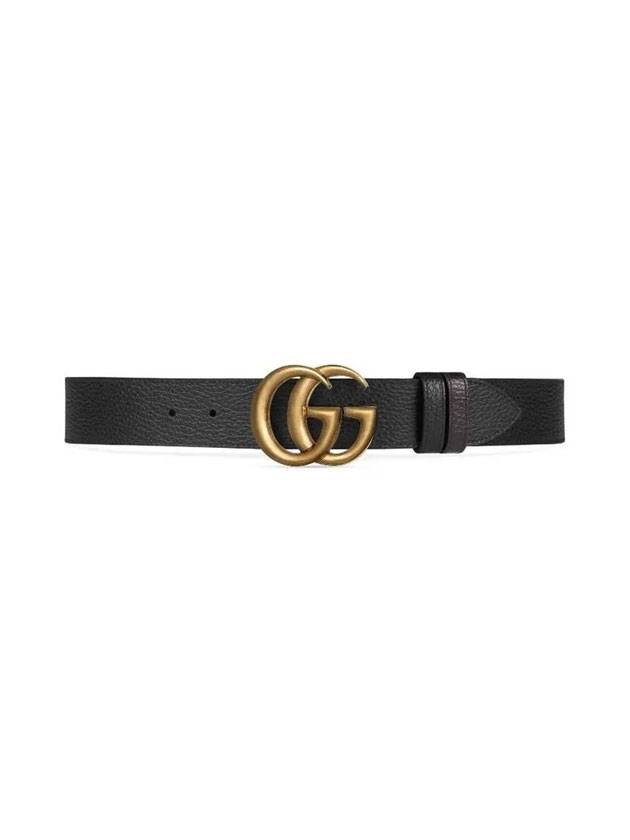 Luxury Gucci Trending 2025 Double G Buckle Reversible Leather Belt Black