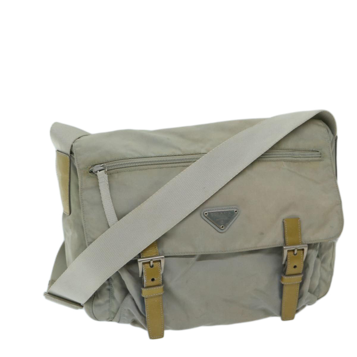 Luxury PradaShoulder Bag Nylon Gray 68807