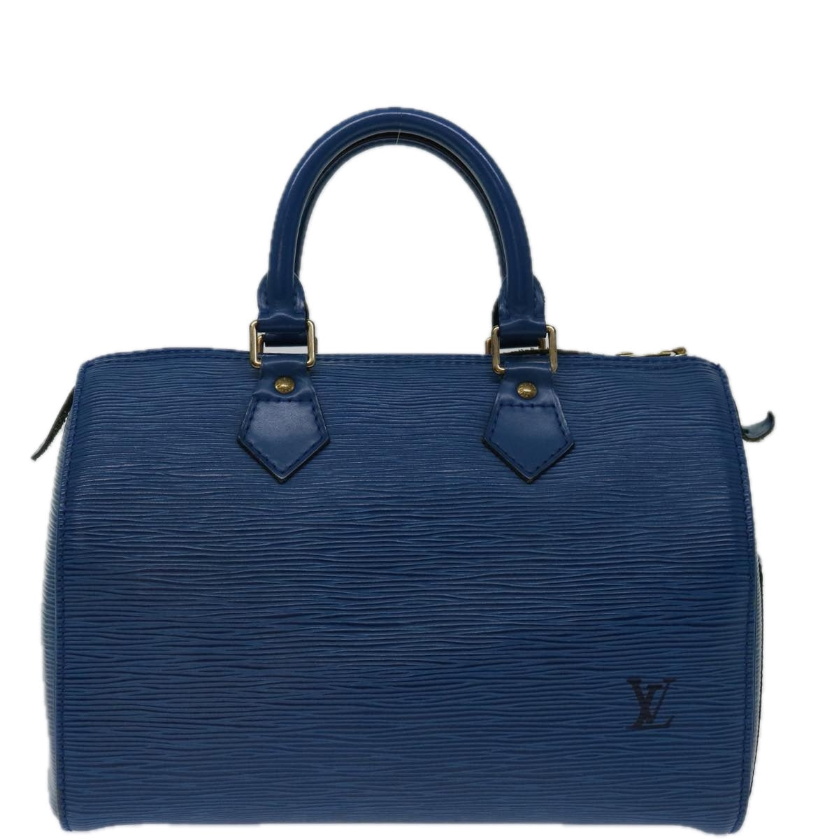 LOUIS VUITTON Epi Speedy 25 Hand Bag Toledo Blue M43015 LV 68822