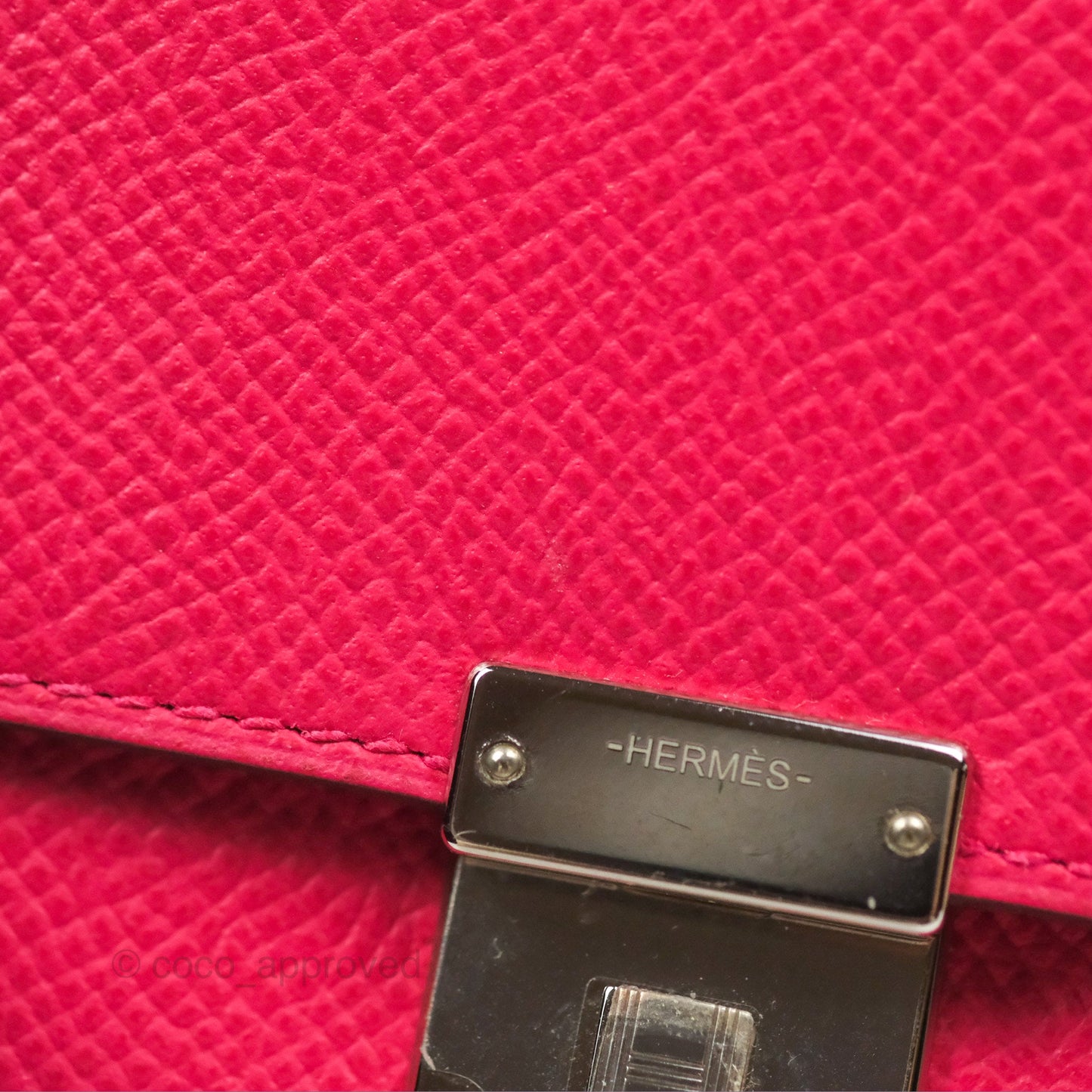 Hermès Clic 16 Wallet On Chain Rose Extreme Epsom Palladium Hardware