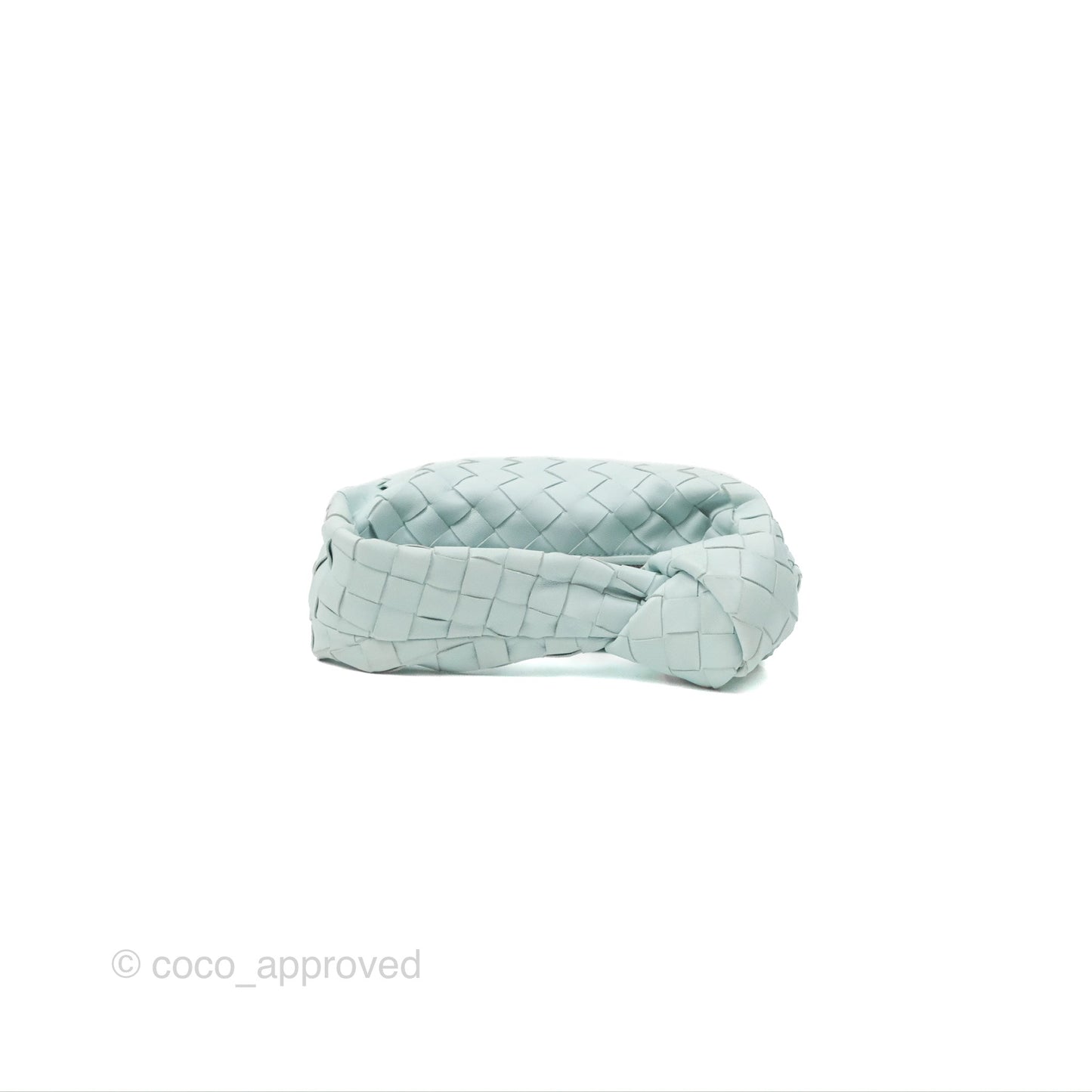 Bottega Veneta Mini Jodie Bag Teal Washed Intrecciato Lambskin