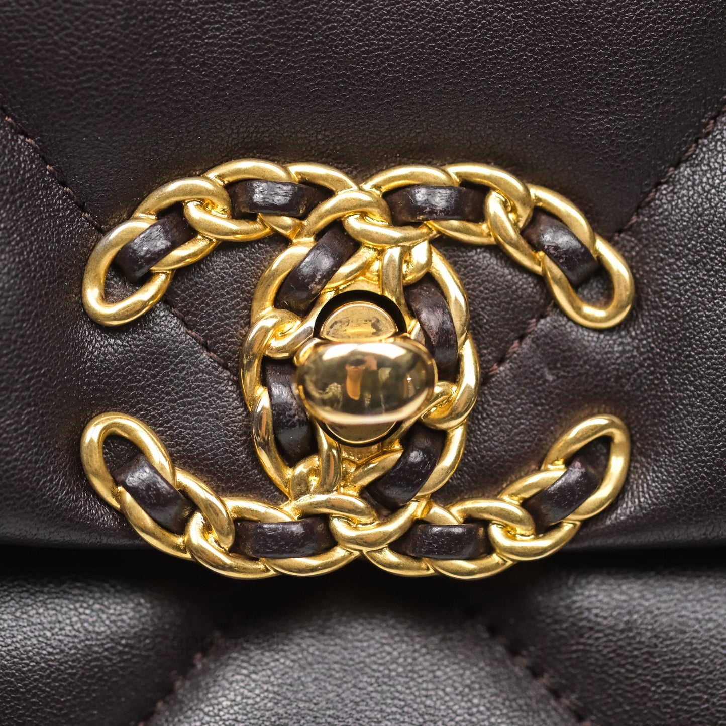 Chanel 19 Medium Dark Brown Mixed Hardware