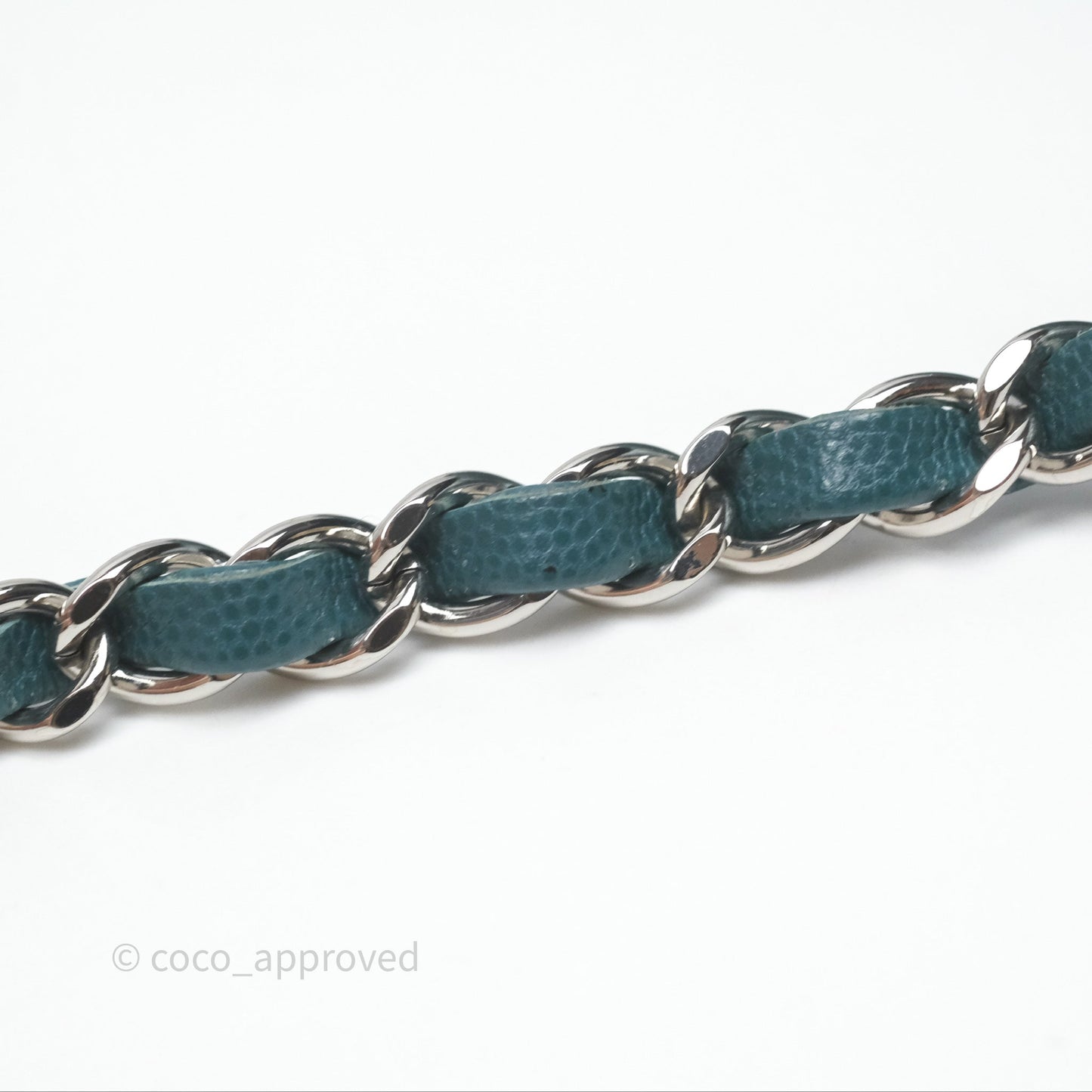 Chanel Quilted Mini Rectangular Green Caviar Silver Hardware