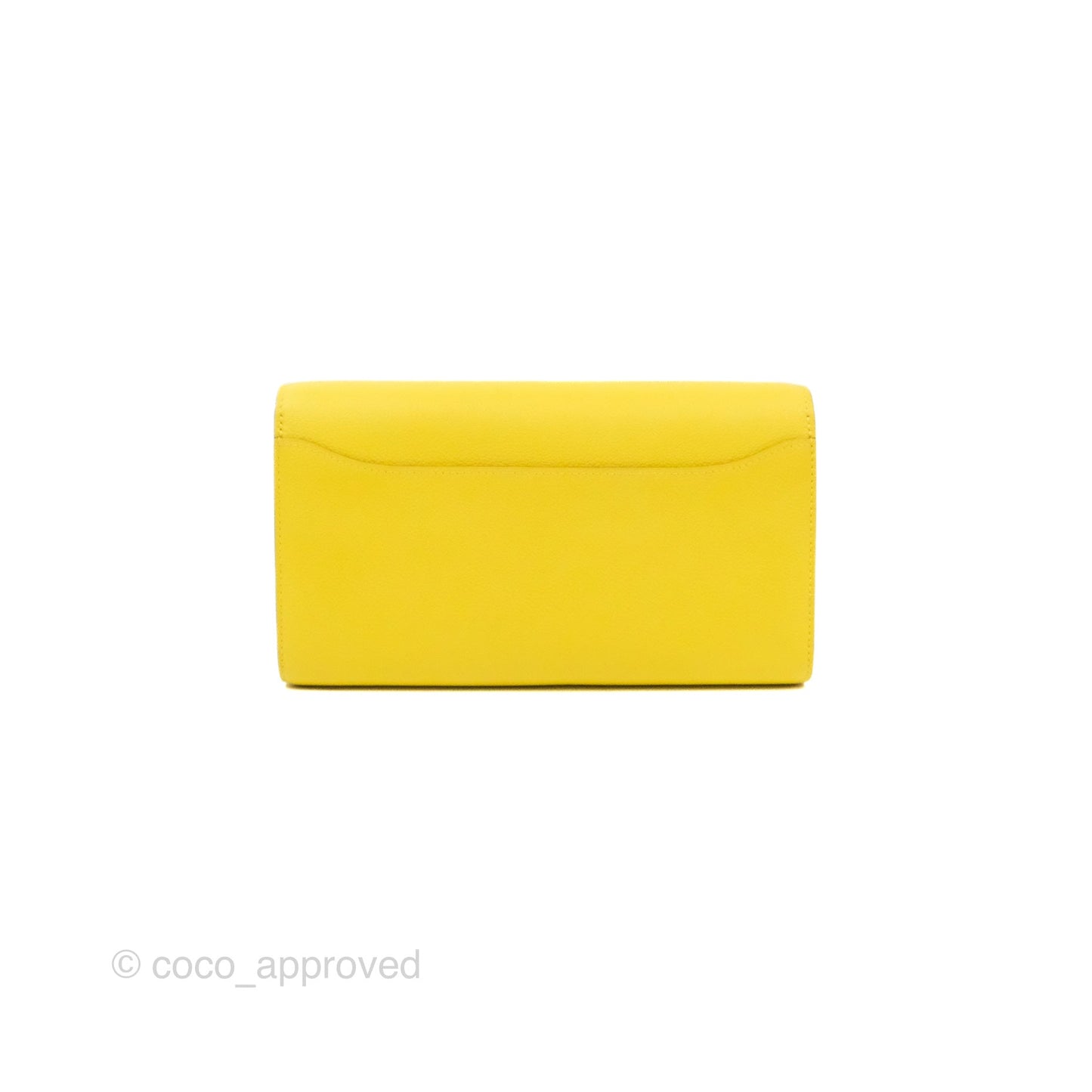 Hermès Constance To Go Wallet Lime Evercolour Rose Gold Hardware