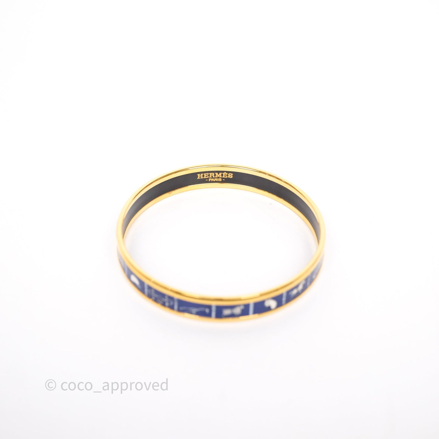 Hermès Bangle Blue Gold Hardware