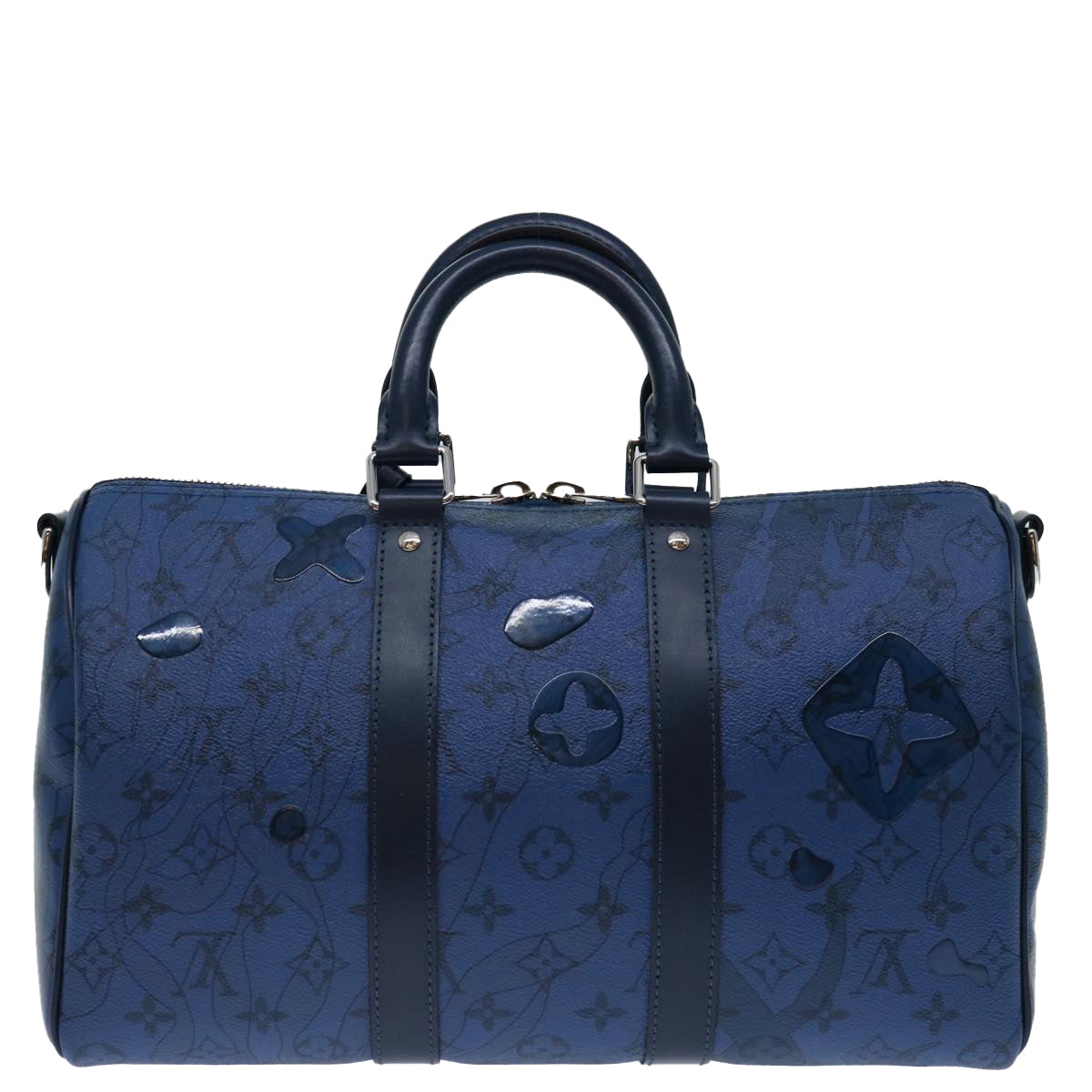 LOUIS VUITTON Aqua Garden Speedy Bandouliere 35 Bag Blue M22573 LV 68921S
