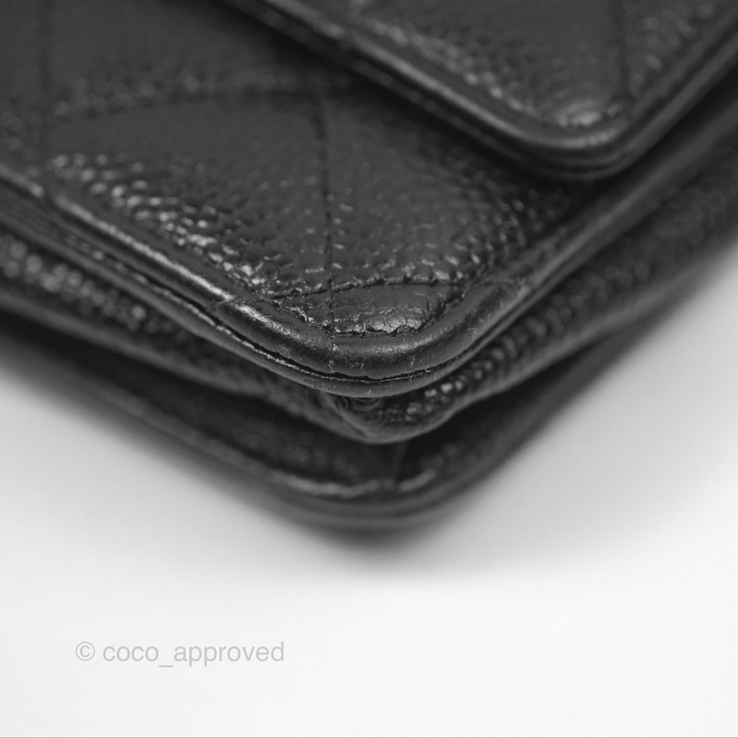 Chanel Quilted Classic WOC Black Caviar Silver Hardware