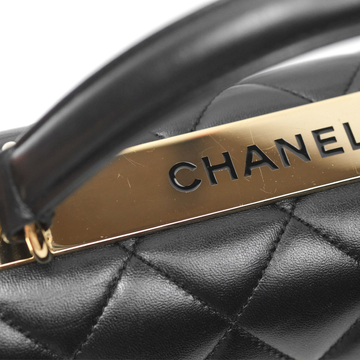 Chanel Small Trendy CC Black Lambskin Gold Hardware