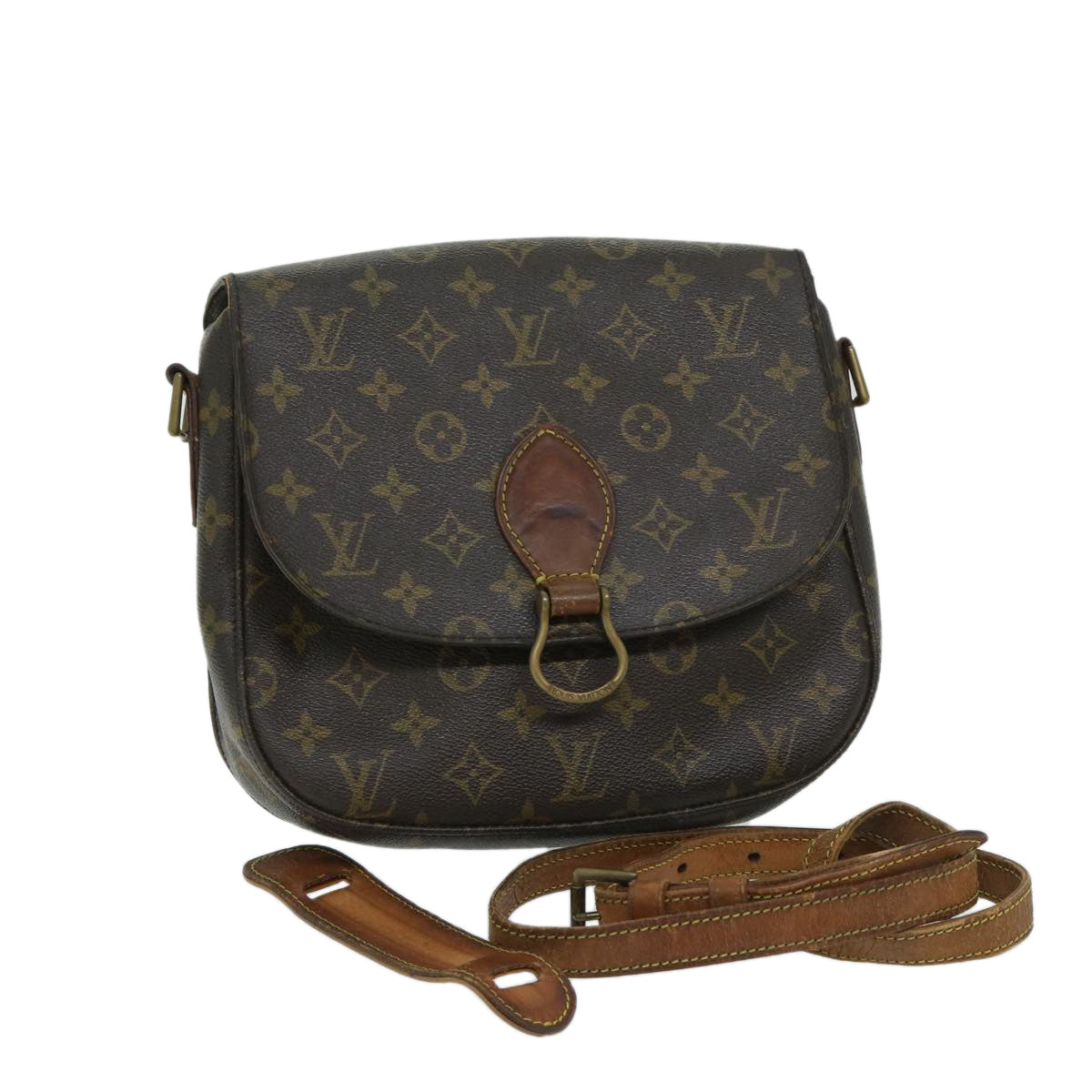 LOUIS VUITTON Monogram Saint Cloud GM Shoulder Bag M51242 LV 68932