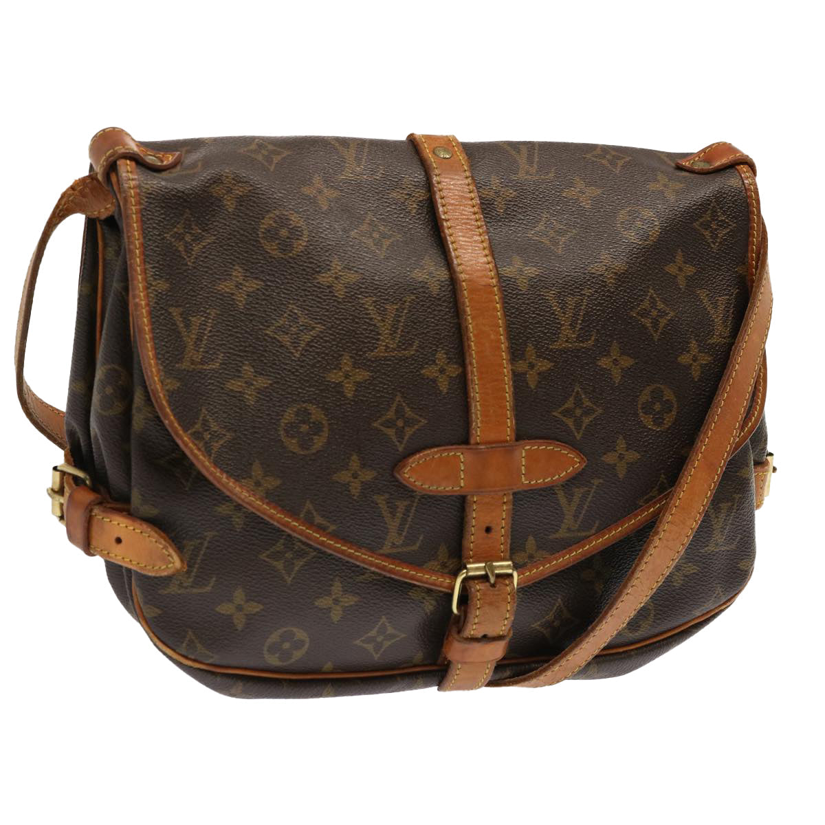 LOUIS VUITTON Monogram Saumur 30 Shoulder Bag M42256 LV 68933