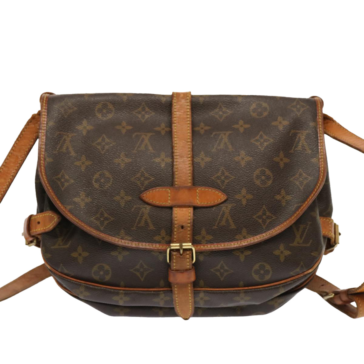 LOUIS VUITTON Monogram Saumur 30 Shoulder Bag M42256 LV 68933