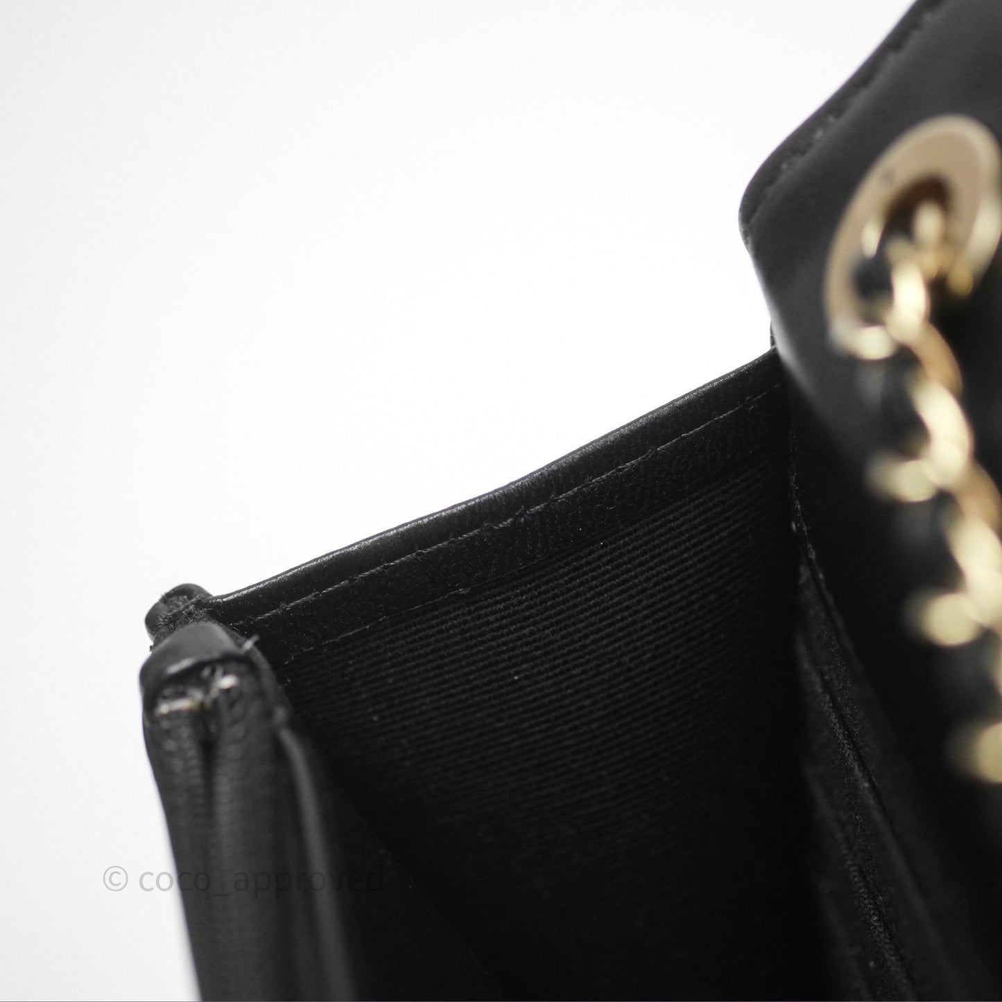 Chanel Trendy CC WOC Wallet on Chain Black Lambskin Gold Hardware