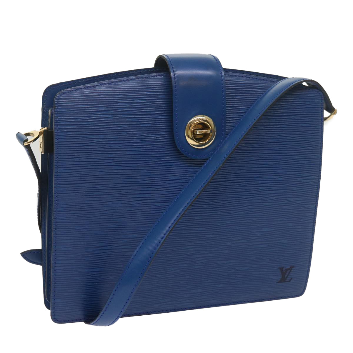 LOUIS VUITTON Epi Capuchin Shoulder Bag Blue M52345 LV 68995