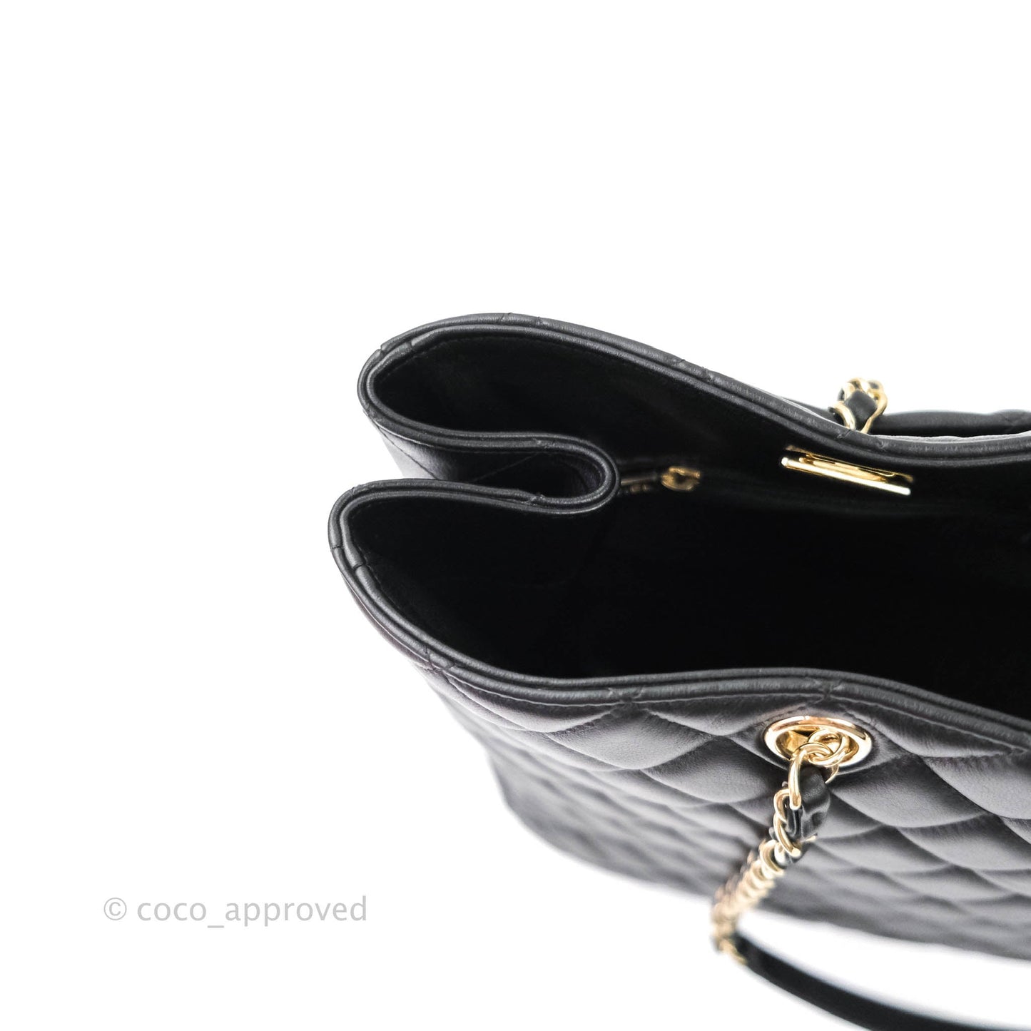 Chanel Quilted Timeless Tote Black Calfskin Gold Hardware