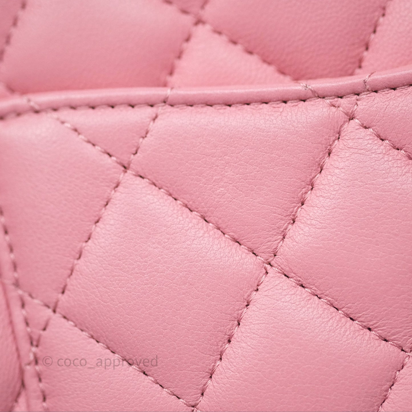Chanel Mini Square Flap Quilted Pink Lambskin Gold Hardware