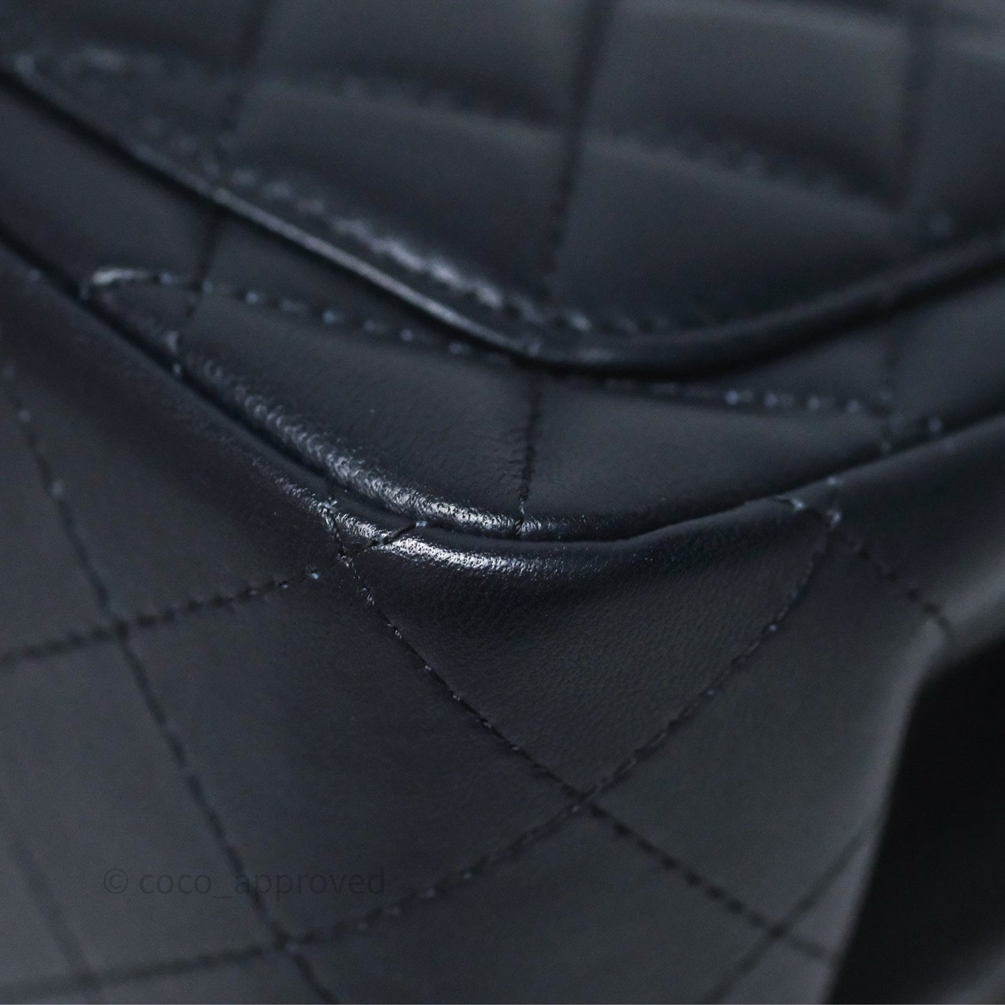 Chanel Mini Square Flap Quilted Navy Lambskin Gold Hardware