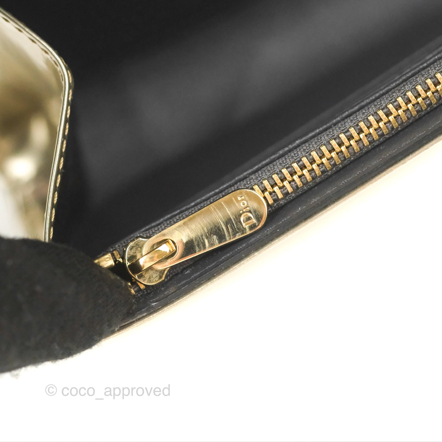 Christian Dior Diorama Clutch with Chain Metallic Gold Gold Hardware