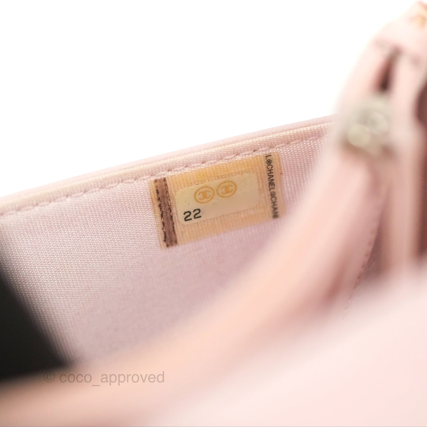 Chanel Deauville Wallet On Chain WOC Pink Canvas Silver Hardware