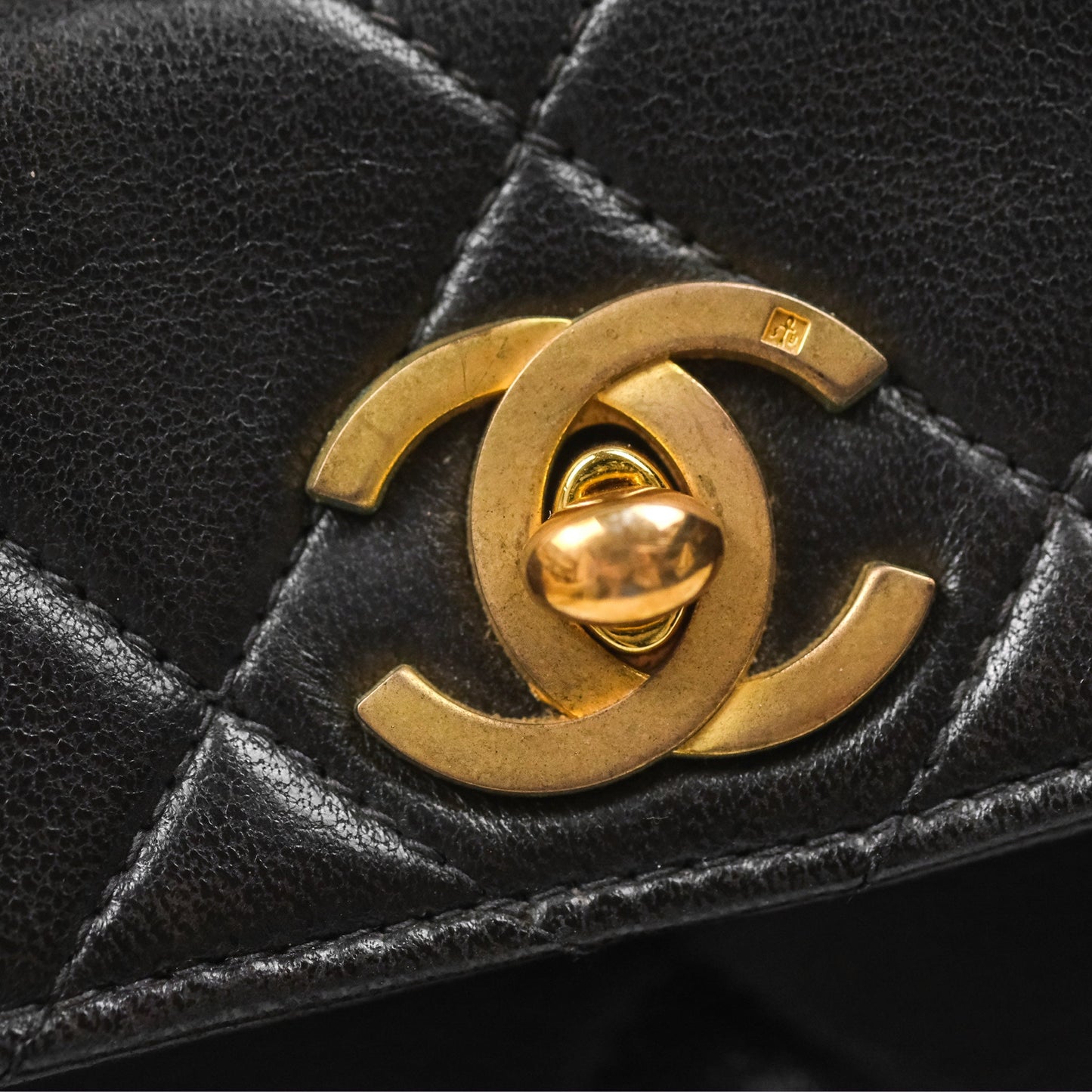 Chanel Vintage CC Duma Backpack Black Lambskin 24K Gold Hardware