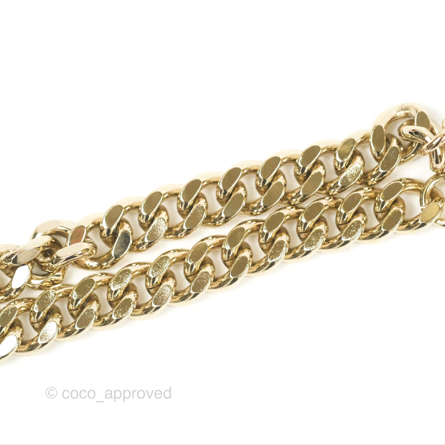 Chanel Chain Pearl CC Choker Gold Tone 22S