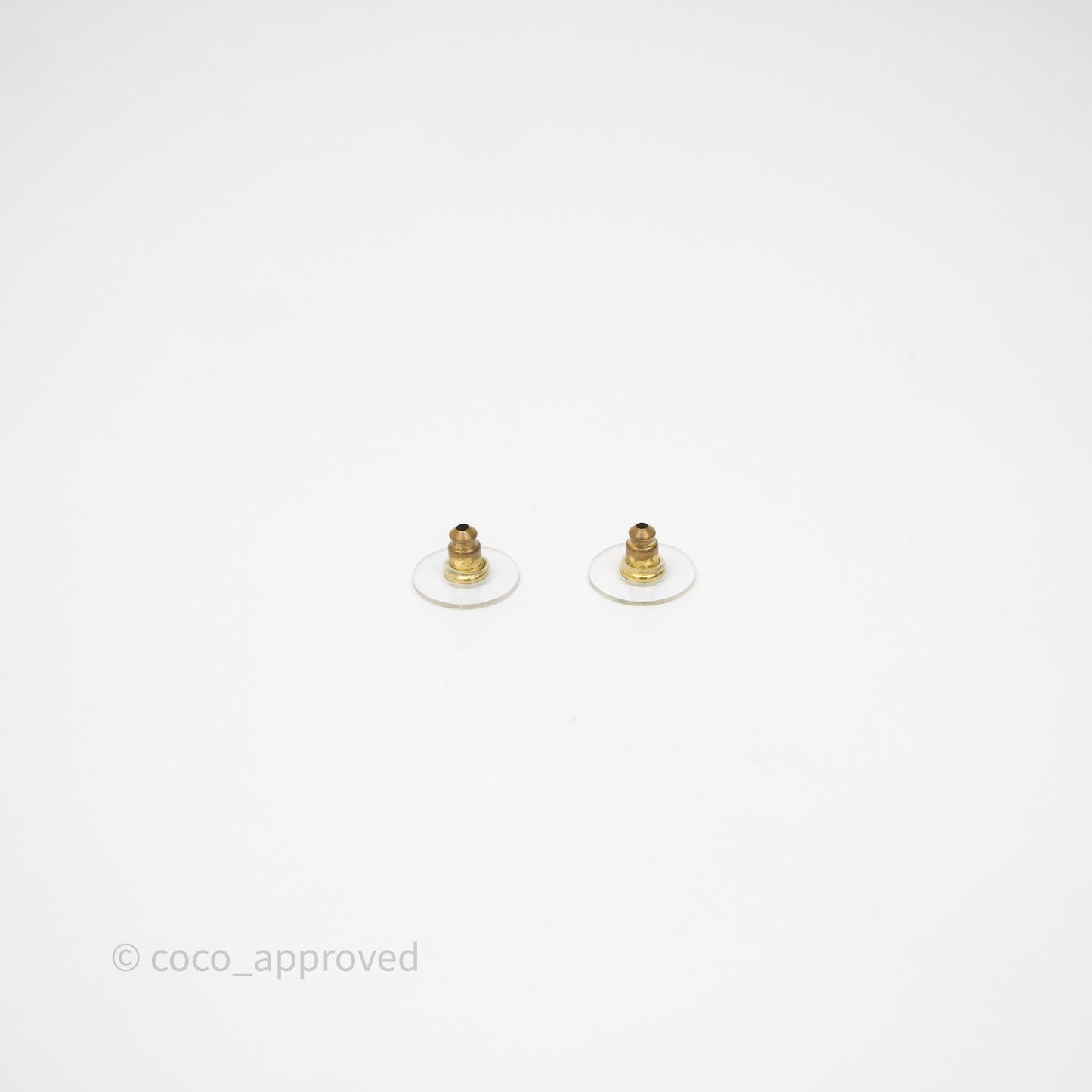 Chanel Double Crystal CC Earrings Silver & Gold Tone 21A