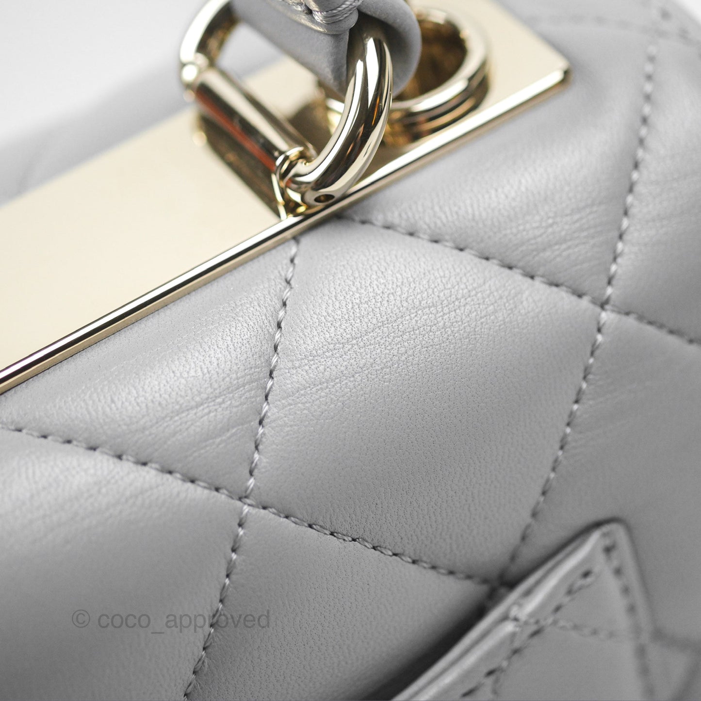 Chanel Small Trendy CC Grey Lambskin Gold Hardware