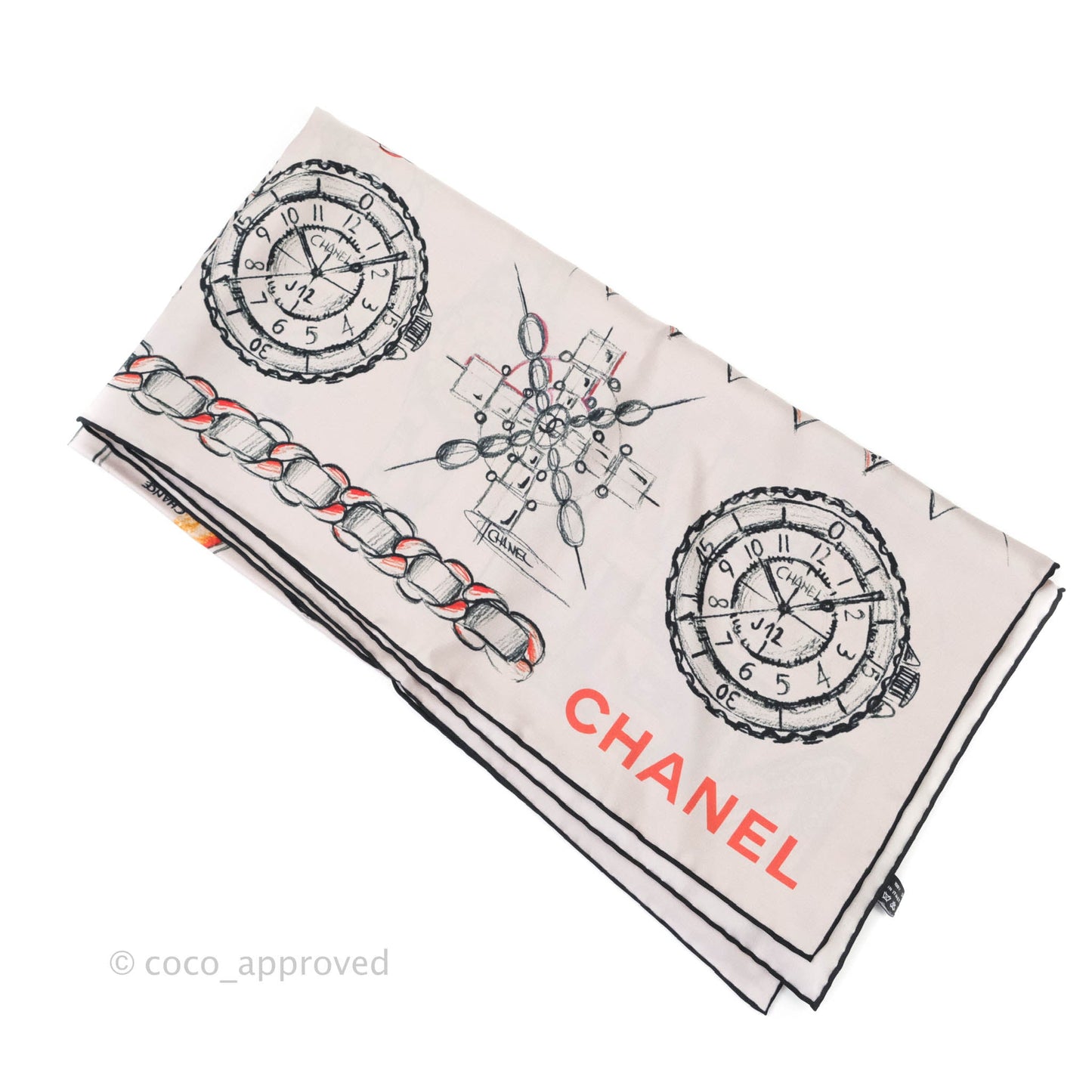 Chanel Silk Square Scarf Pink