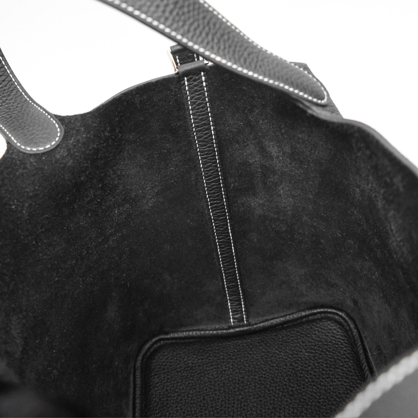 Hermès Picotin 22 Stitch Black Clemence Palladium Hardware