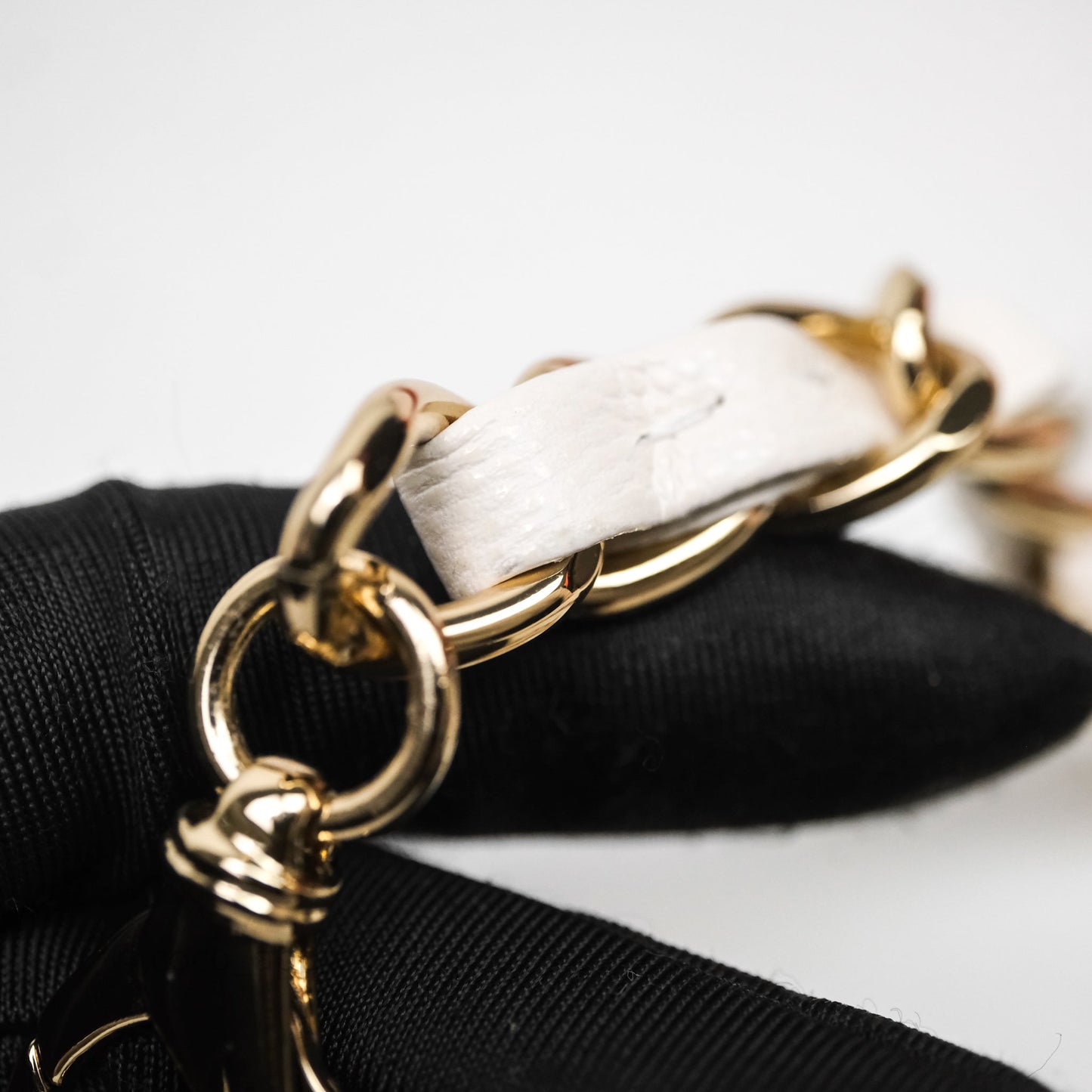 Chanel Mini Flap Belt Bag Caviar White Gold Hardware