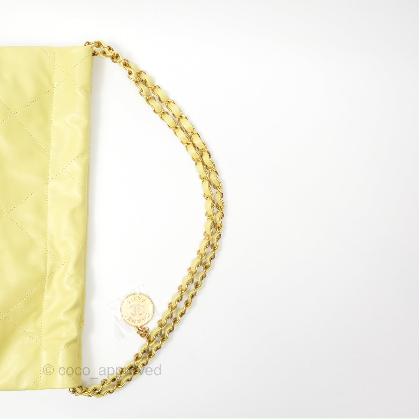 Chanel 22 Small Lime Green Shiny Aged Calfskin Aged Gold Hardware