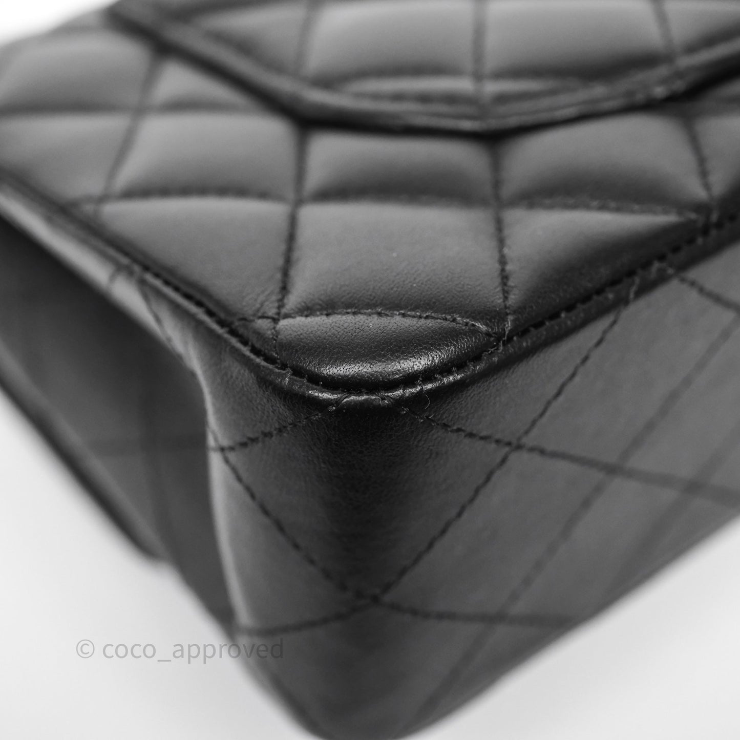 Chanel Small Classic Flap Quilted Black Lambskin Gold Hardware
