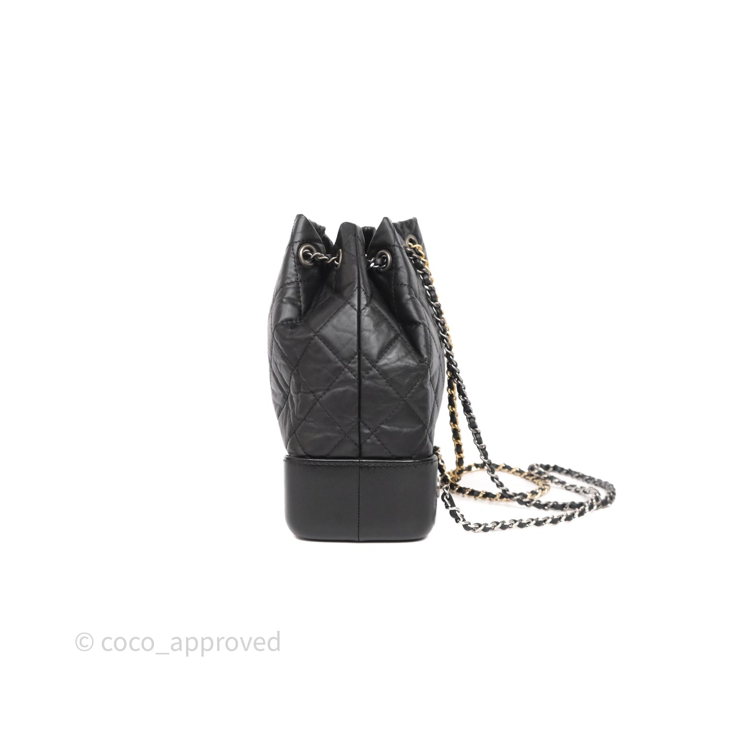 Chanel Small Gabrielle Backpack Black Aged Calfskin