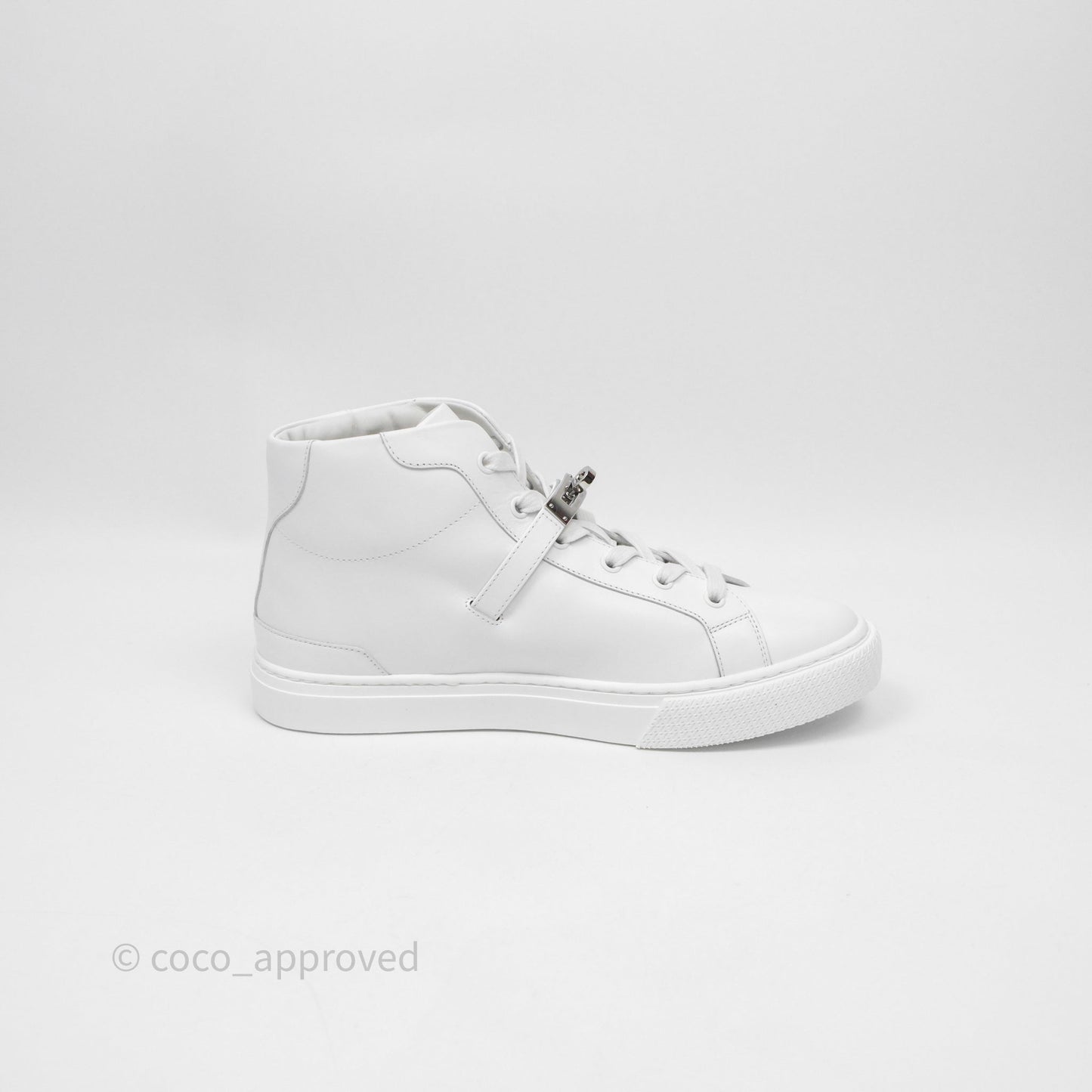 Hermès Daydream High-Top White Sneakers Kelly Buckle Size 40